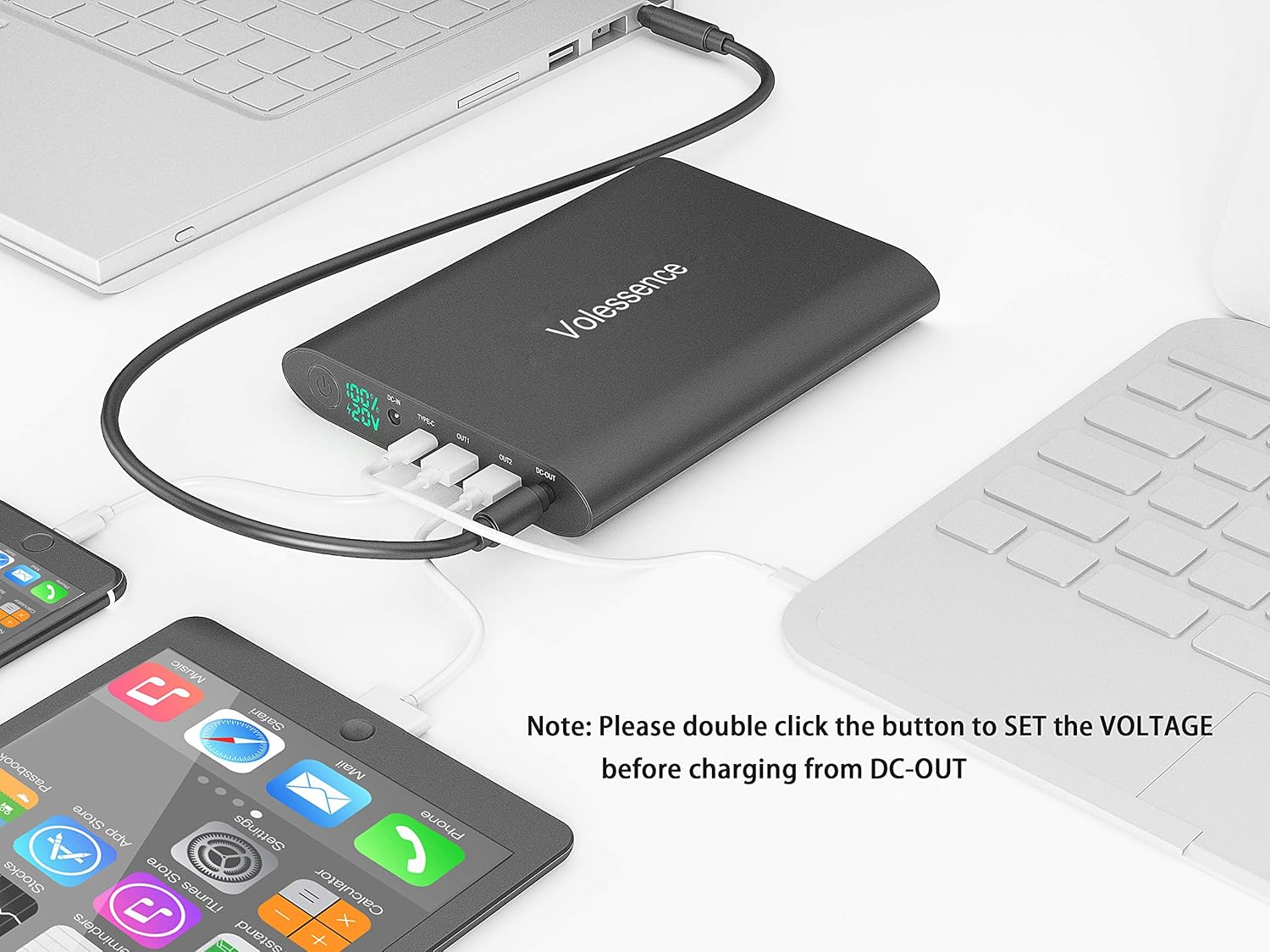 50000mAh Power Bank for Laptop, High Capacity Portable Charger with Fast Charging DC Output 5/8.4/9/12/16/20V External Battery Charger for Dell,HP,MacBook Pro,Samsung, iPhone, and More - Image 6
