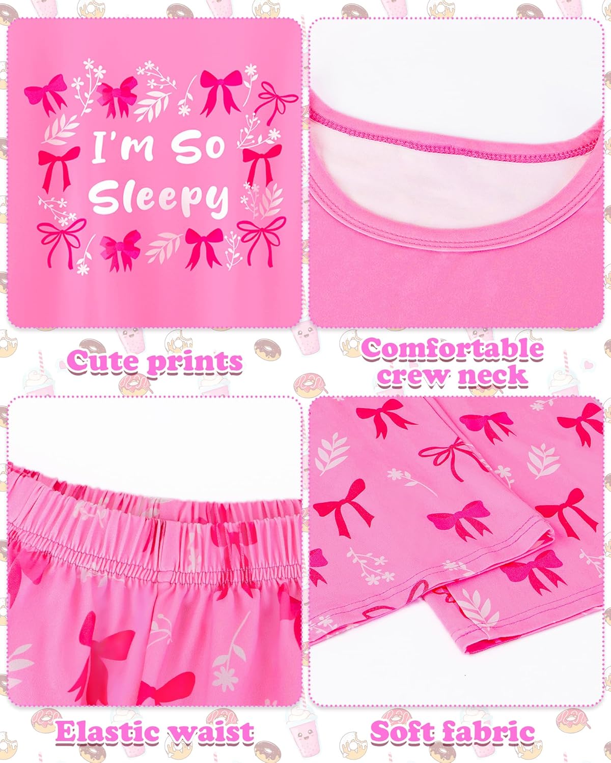 Sylfairy Girls Pajamas 2-Piece Pjs Set Kids Long Sleeve and Pants Jammies Casual Wear Girls' Sleepwear Lounge Clothes Big Kid - Image 5