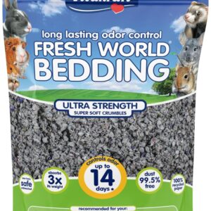 Vitakraft Fresh World Small Animal Bedding – Ultra Strength – Pet Bedding for Litter Boxes and Cages (16 L),Gray, 975 cu in