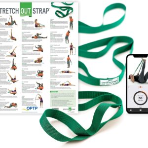 OPTP The Original Stretch Out Strap with Exercise Poster, USA Made Top Choice Stretch Out Straps for Physical Therapy, Yoga Stretching Strap or Knee Therapy Strap