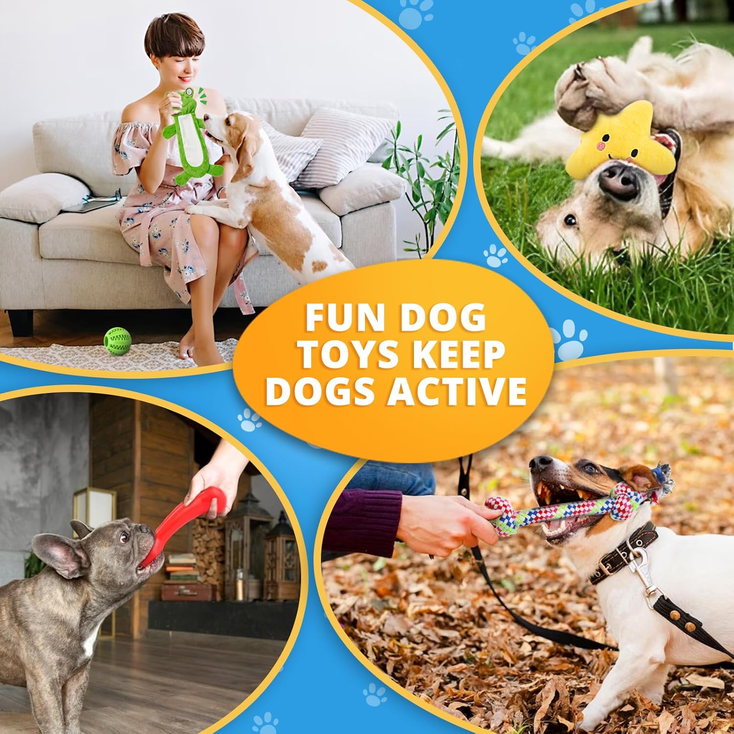 LOYEE 8 Pack Puppy Toys for Small Dogs, Luxury Dog Chew Toys with Squeaky Plush Toys, Rope Toys and Ball, Teething Toys for Puppy Supplies - Image 7