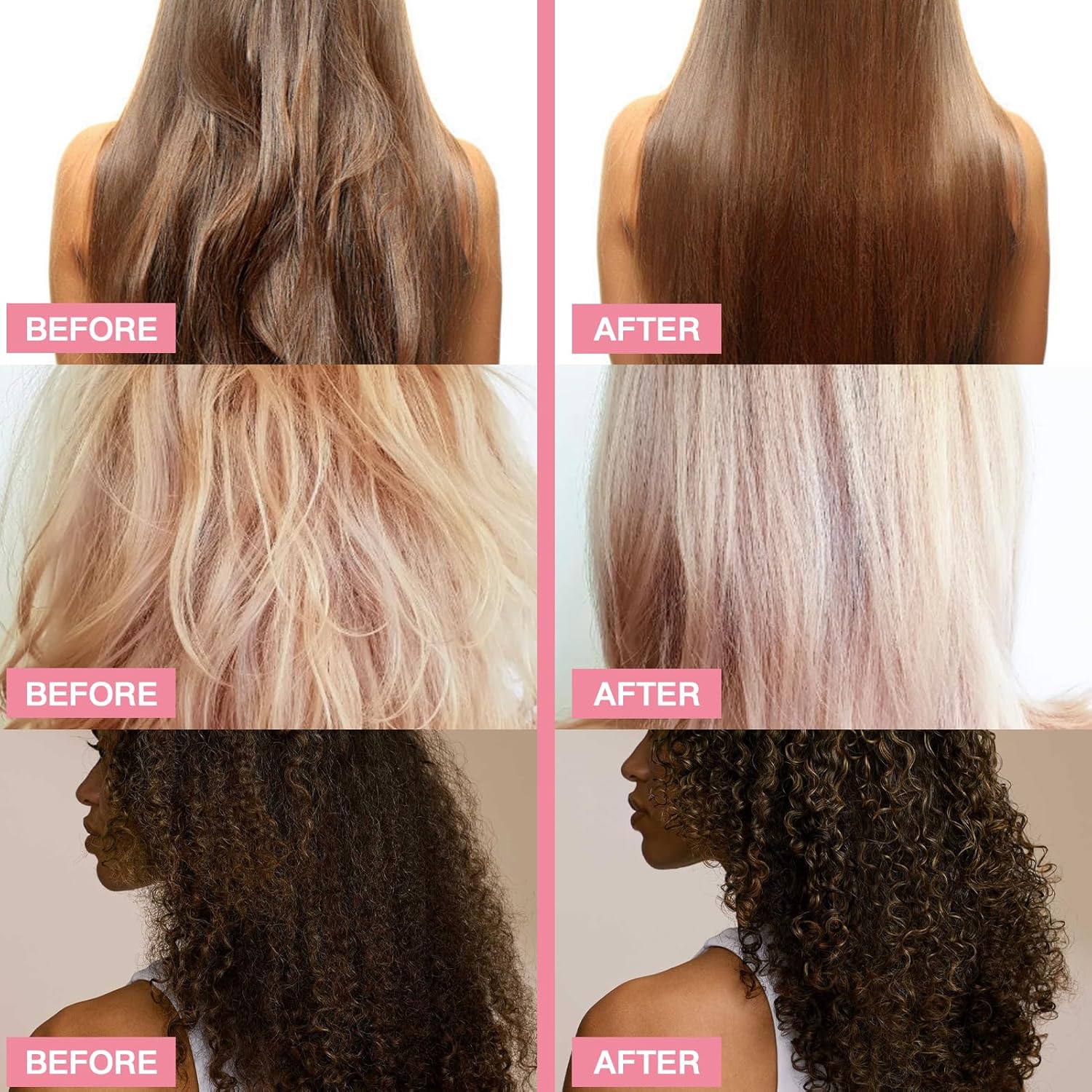 Keratin Protein Hair Serum Keratin Styling & Moisturizing Oil - Anti Frizz Control Nourishes & Repair Keratin Serum Oil for Dry Damaged Hair Heat Protectant Serum for Shine Prevent Hair Burns (Rose) - Image 5