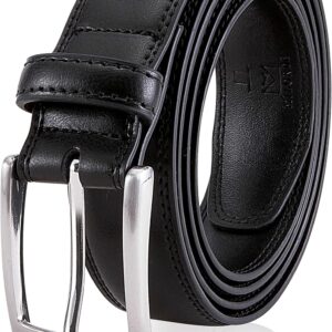 MILORDE Men’s Genuine Leather Dress Belt, Handmade, 100% Cow Leather, Fashion & Classic Designs for Work Business and Casual