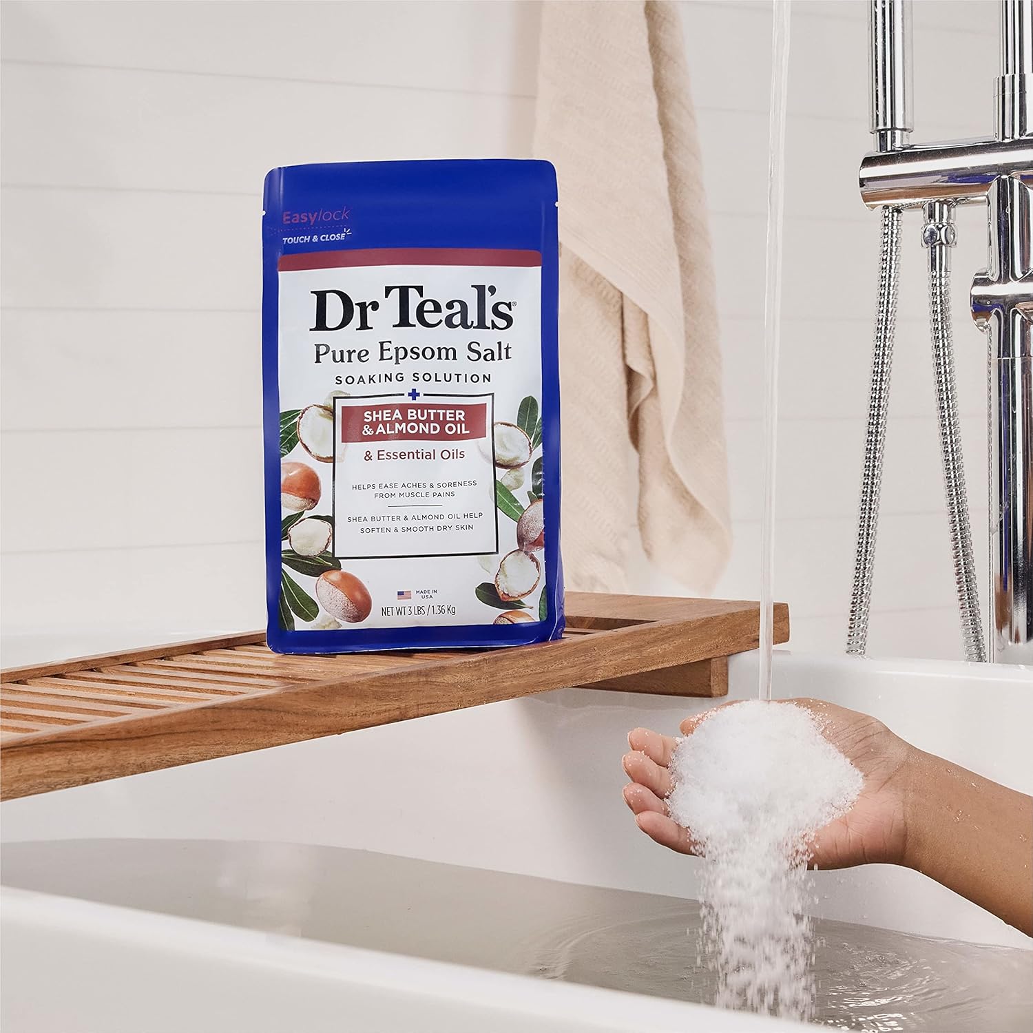 Dr Teal's Epsom Salt Magnesium Soak, Soften & Moisturize with Shea Butter & Almond Oil, 3 lbs - Image 7