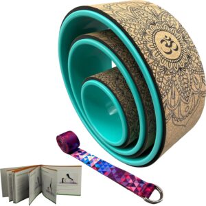 Aozora Yoga Wheel 13″ with Most Detailed Book Step by Step Guide on How to Do 30+ Poses,! Perfect for Stretching and Improving Backbends