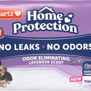Hartz Home Protection Super Absorbent Odor Eliminating Lavender Scented No Leak Dog Pads, 3XL 30 Count