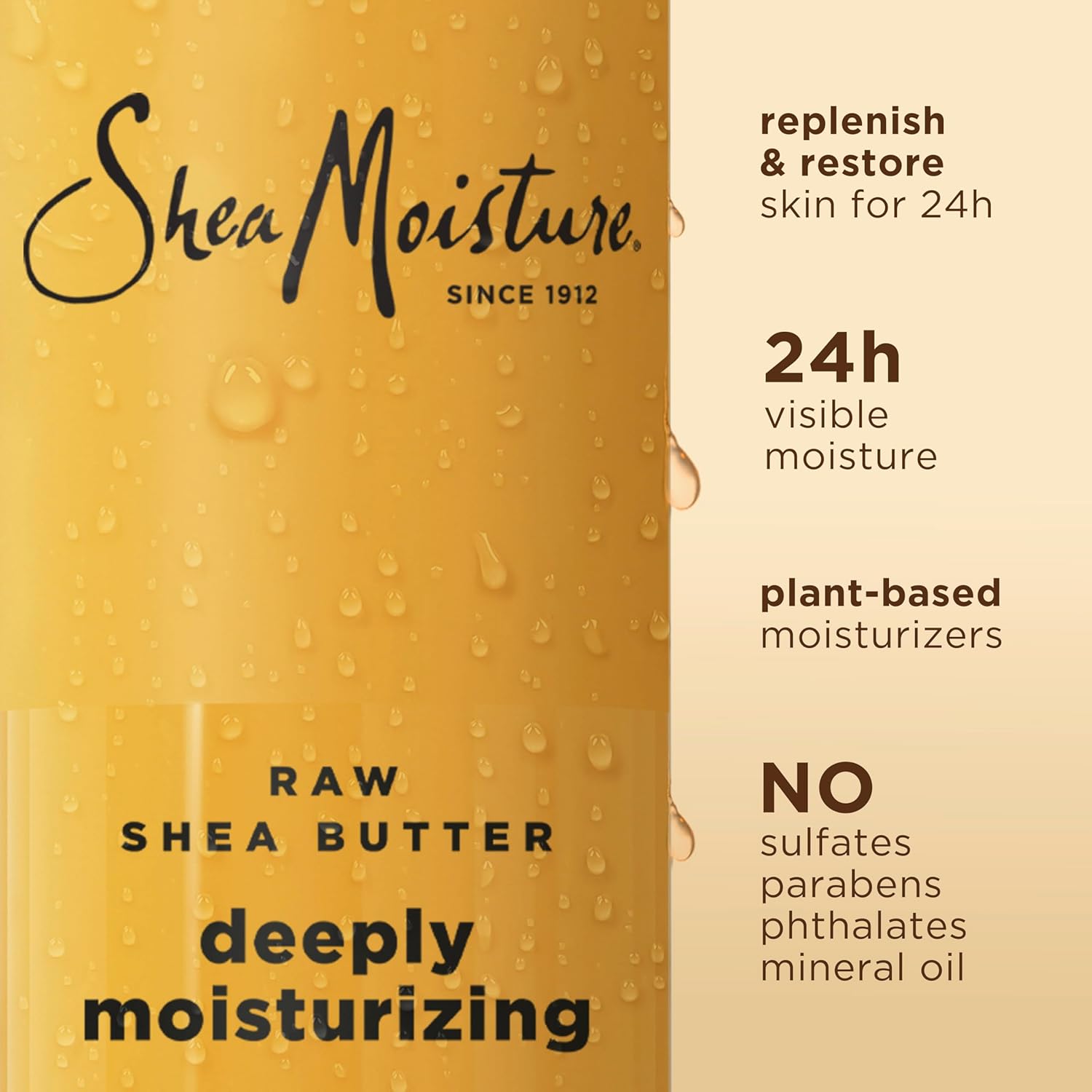 SheaMoisture Raw Shea Butter Body Wash Moisturize and Restore Deeply Moisturizing body wash for 24H Visible Moisture for Healthy, Glowing Skin 18 oz - Image 4