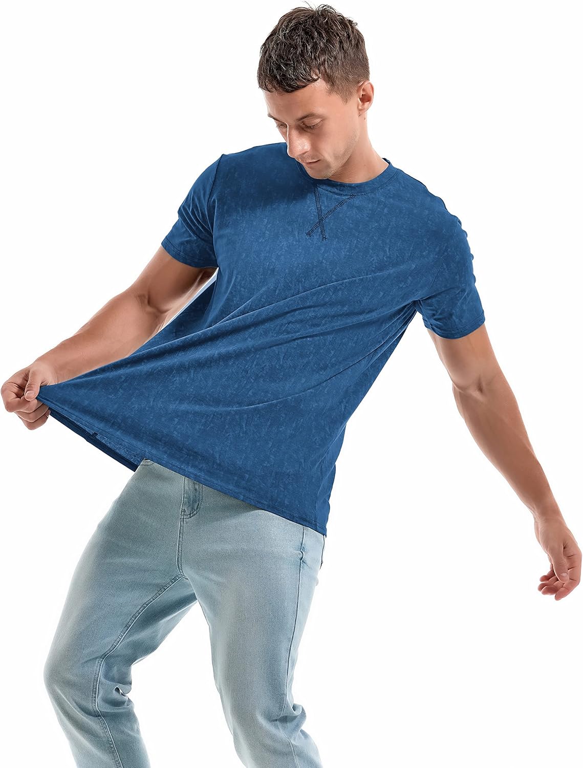 KLIEGOU Men's T-Shirts - Premium Cotton Crew Neck Tees S - 4XL - Image 4