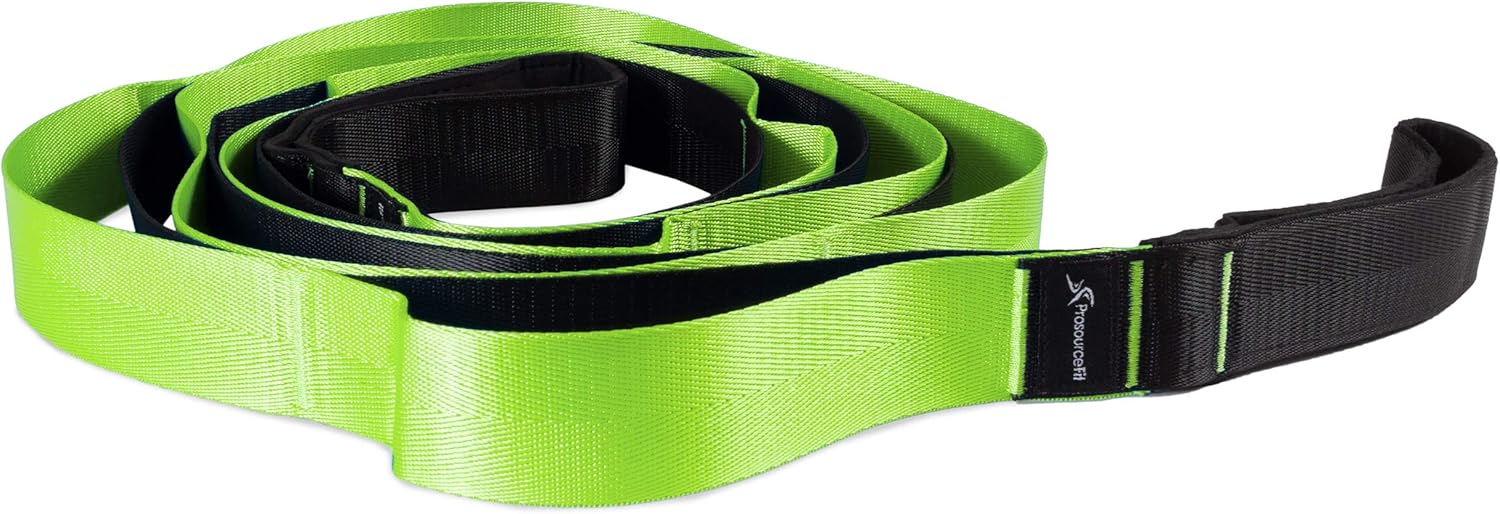 ProsourceFIt Multi-Loop Stretching Strap 8 Ft for Yoga, Pilates, Physical Therapy, Sports, Dance & Gymnastics to Improve Posture, Increase Flexibility and Mobility, 3 dual-toned colors available - Image 3