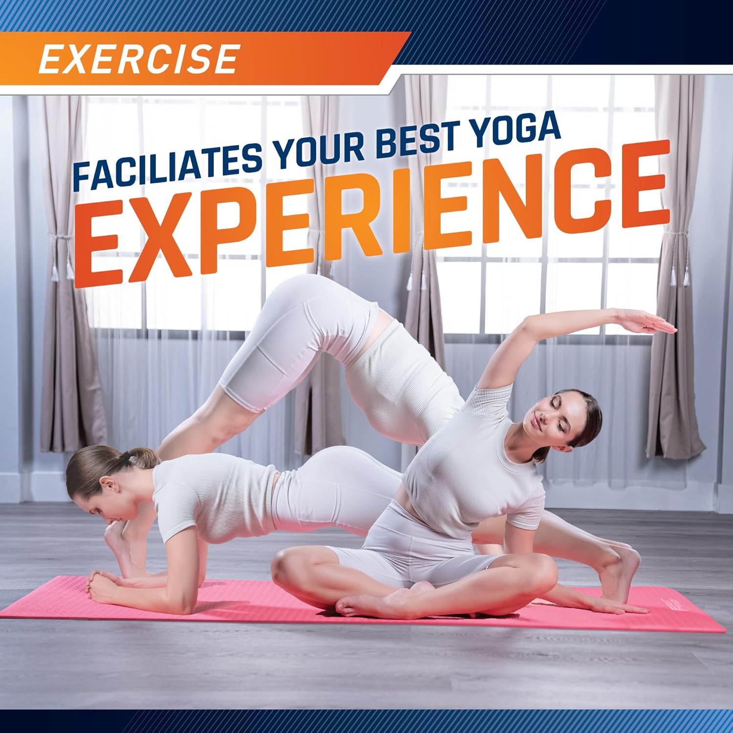 Circuit Fitness by Marcy Non-Slip Multi-Purpose Exercise Yoga Mats with Carrying Strap Multi-Thickness, Multi-Color Options - Image 7