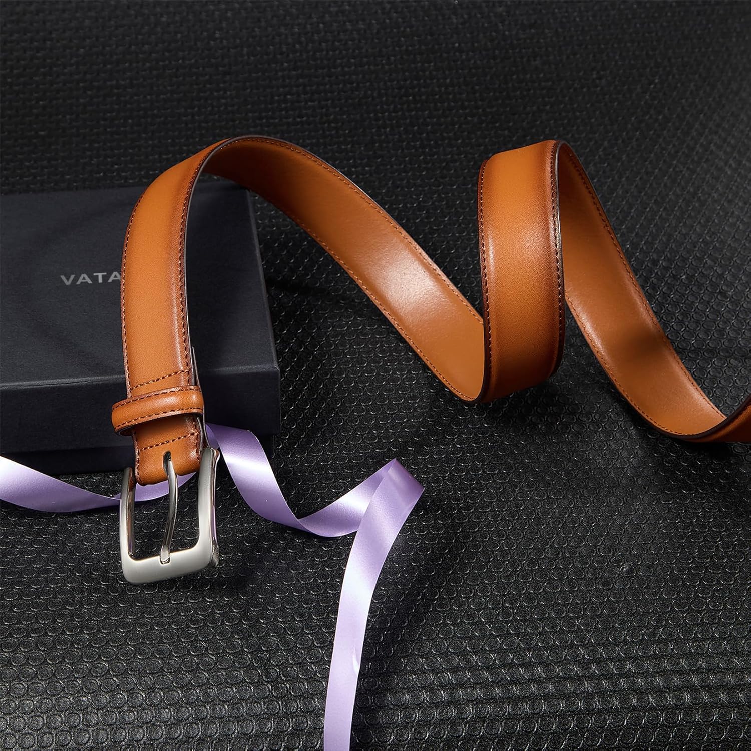 VATAN Men's Genuine Leather Dress Belts, Handmade Classic Every Day Leather Jeans Belt for Men Work Business Casual - Image 8