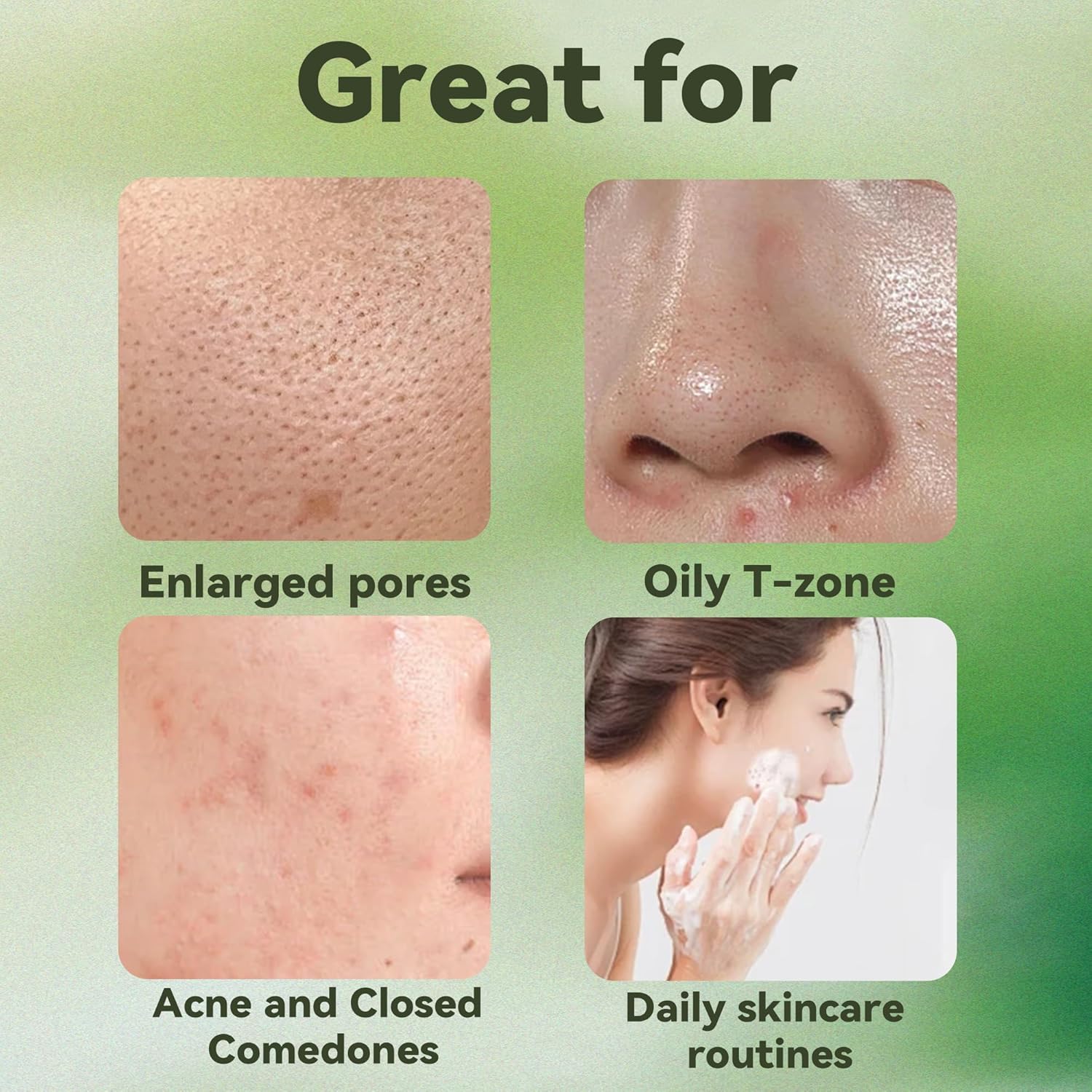 2pcs Green Tea Mask Stick – Deep Cleanse Clay Mask for Face, Blackhead Remover & Pore Cleansing, Oil Control & Hydrating, All Skin Types, Easy Twist-On Application - Image 4