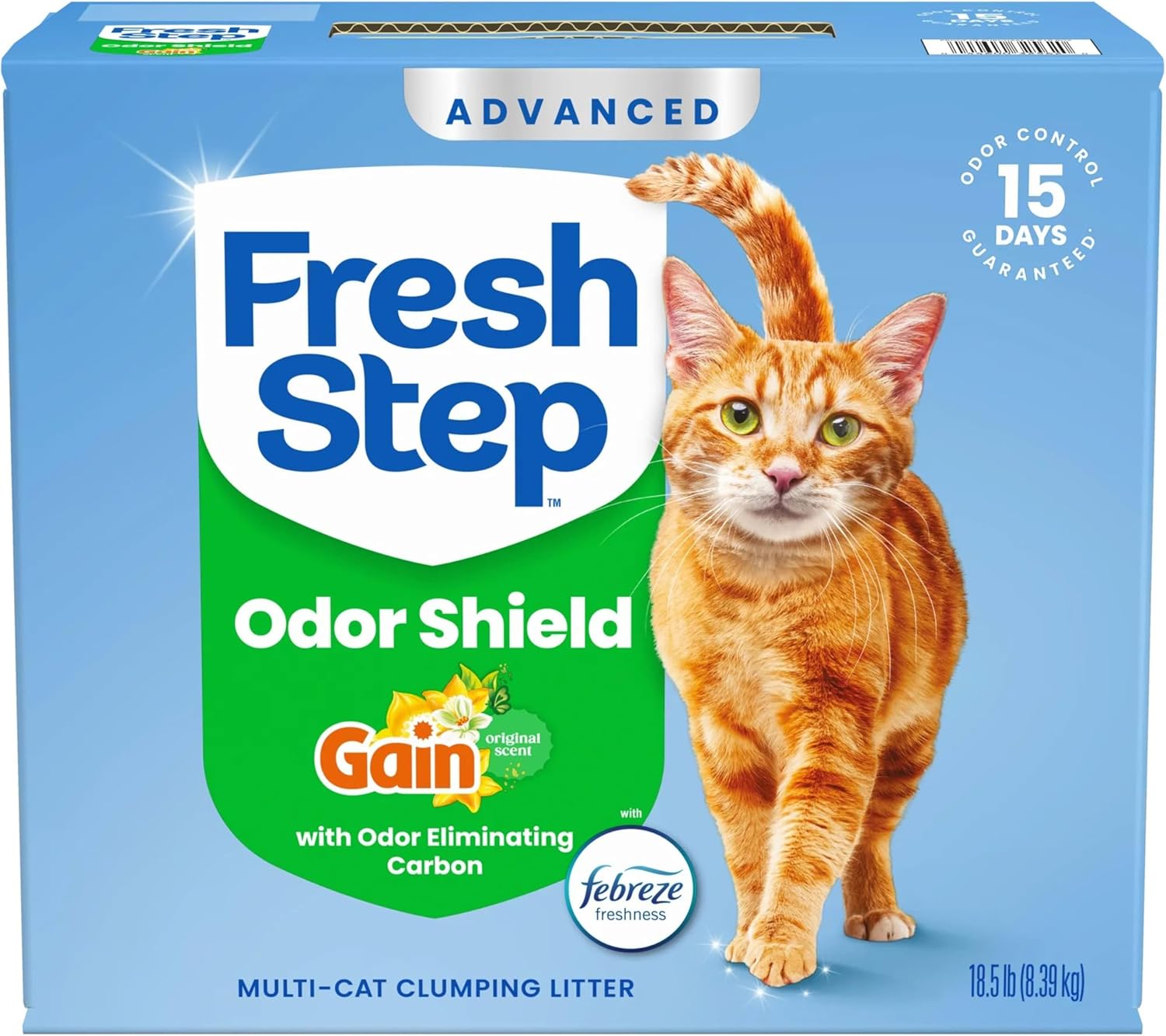 Fresh Step Advanced Odor Shield Multi Cat Clumping Litter with Febreze Freshness, Low Dust, Odor Control with Ammonia Block Tech, Compatible in Automatic Litter Boxes, 37 lb. (2 x 18.5 lb.) - Image 12