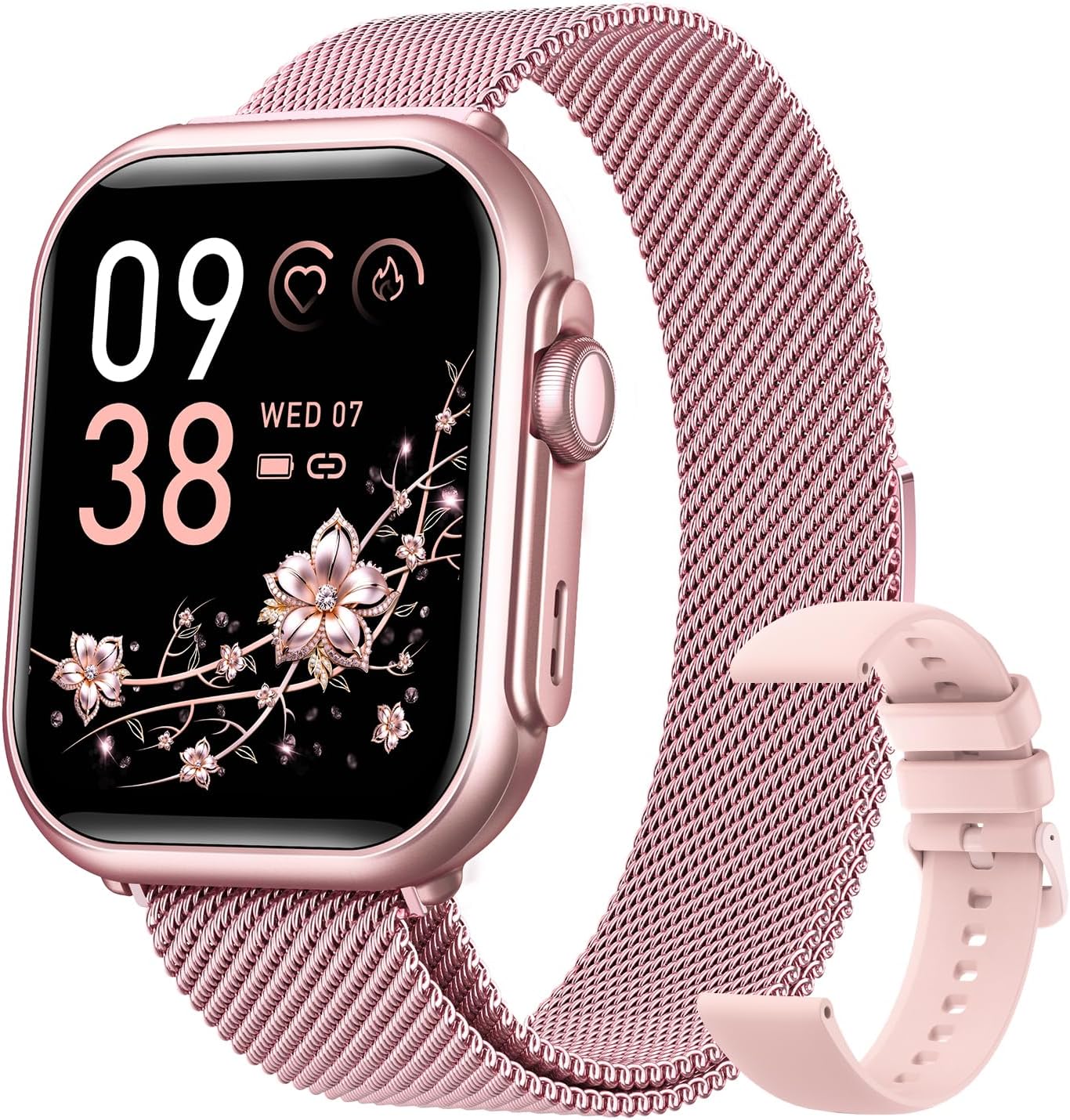 Smart Watches for Women (Android/iPhone), 1.83" HD Smart Watch with Calls/Messages/Notifications, Sleep/Heart Rate/SpO2/Blood Pressure Monitor, 110+ Sports Modes Fitness Tracker Watch, 1000mAh Battery