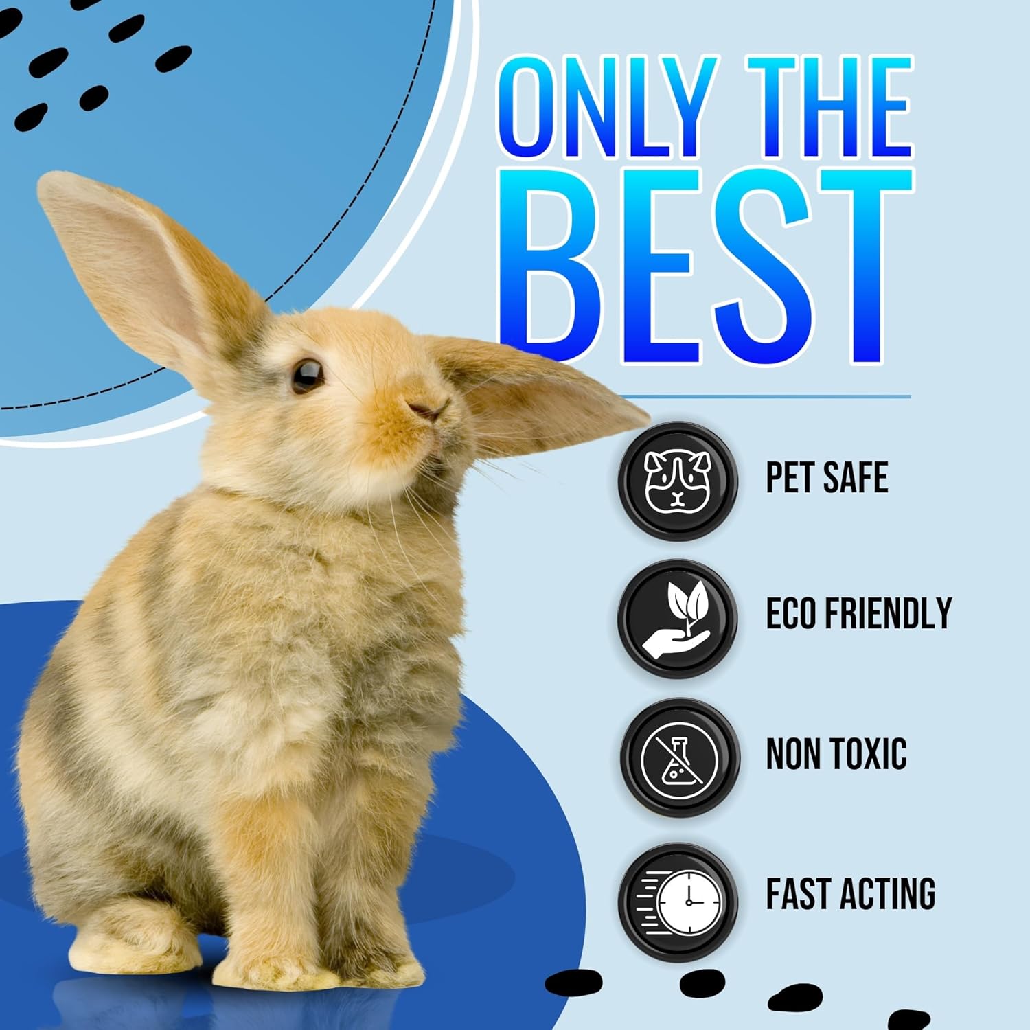 Rabbit Cage Cleaner Spray (32oz) – Bunny Cage Cleaner & Deodorizer – Odor Eliminator for Small Animal Cages – Pet Safe, Non-Toxic – Fast Drying – Made in USA - Image 3