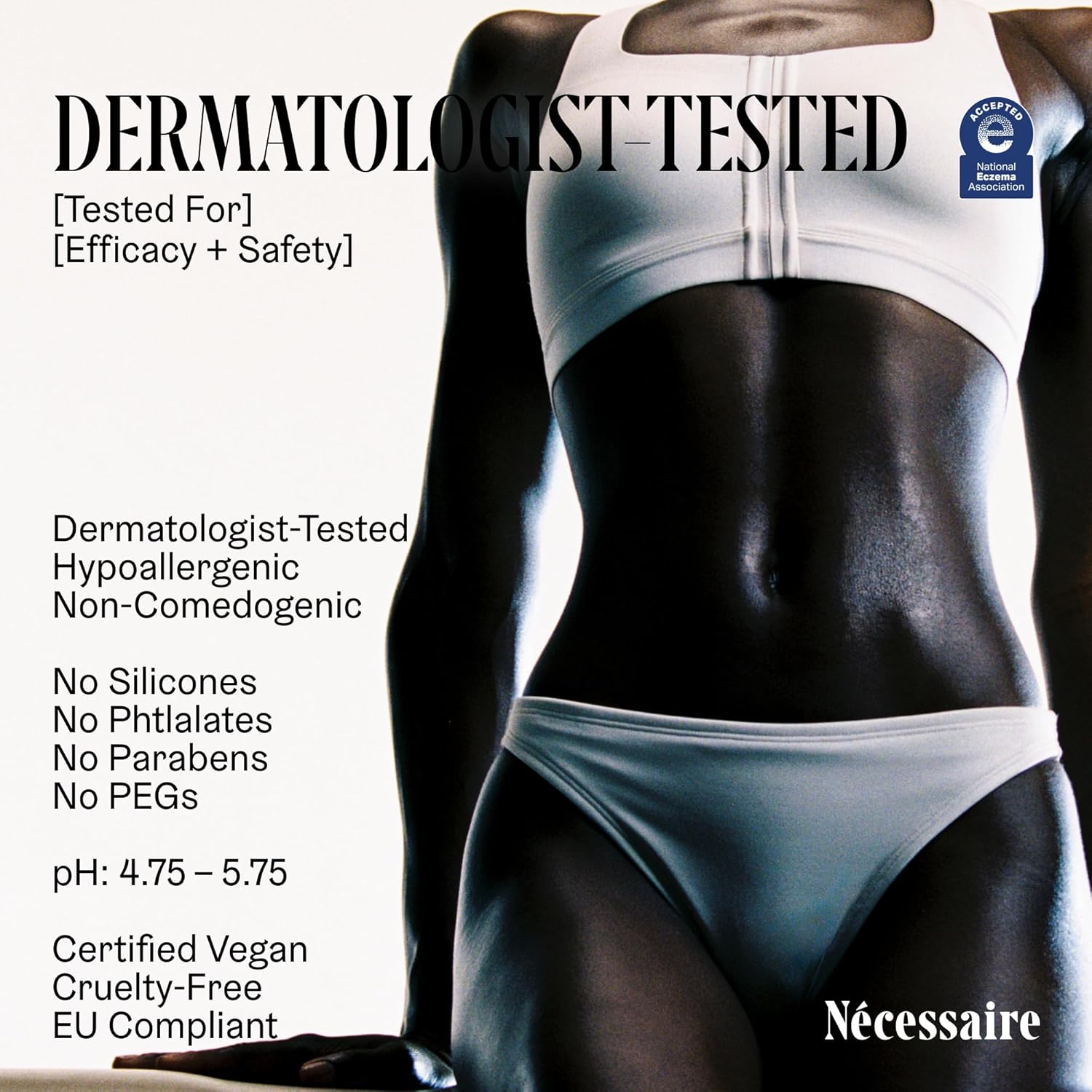 Nécessaire The Body Lotion - Fragrance-Free - Multi-Peptide Moisturizer - Firming Body Lotion for Women + Men. 2.5% Niacinamide. Non-Comedogenic + Hypoallergenic for Sensitive Skin – 450ml/15.2 fl oz - Image 6