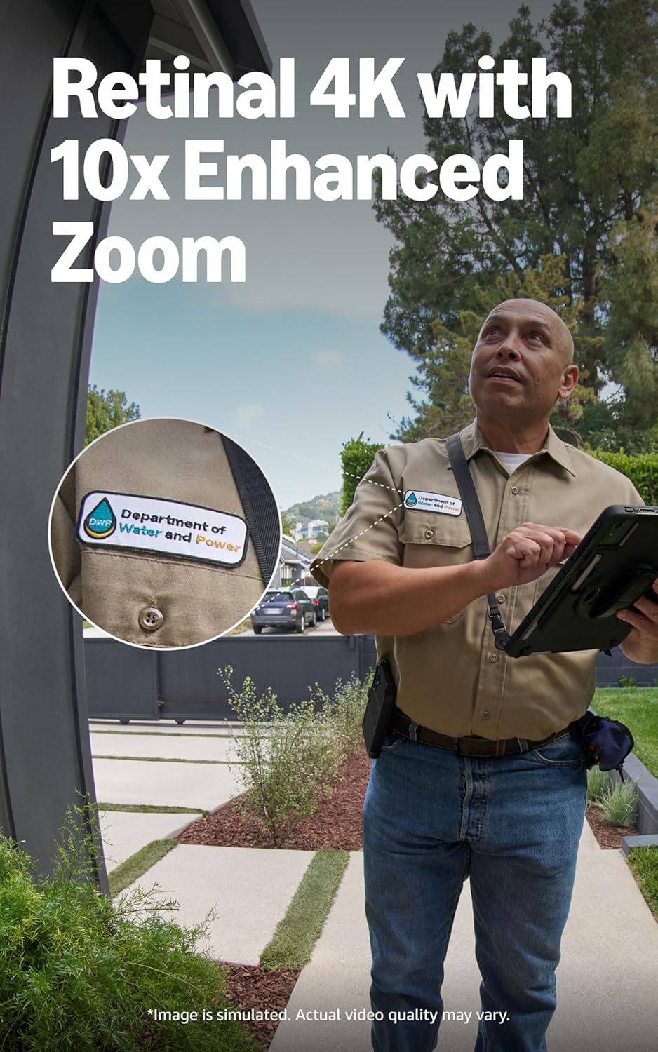 Ring Wired Doorbell Pro (newest model), Home or business security, Retinal 4K with wide-angle video, 10x Enhanced Zoom, and Low-Light Sight, Deep Silver - Image 3