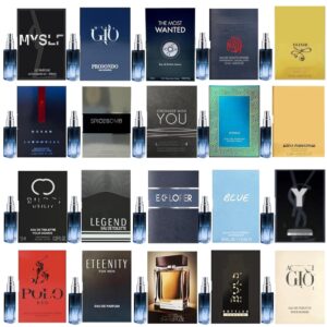 M&H Luxury Mens Cologne Sampler Sets (4 or 8 bottles, 9ml each) – Choose Your Own Designer Cologne Samples for Men – Travel Size Perfumes Gift, Men Colognes Sampler Set with Gift box and Travel Pouch