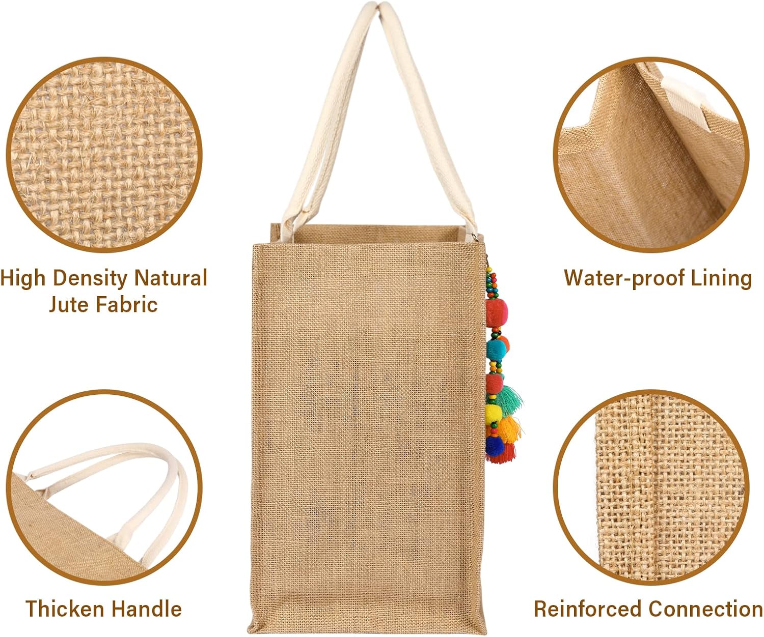Trifabricy Beach Bag, Large Beach Bag for Women, Woven Straw Beach Tote Bag Waterproof, Weaving Swim Gym Shopping Travel Bag - Image 5