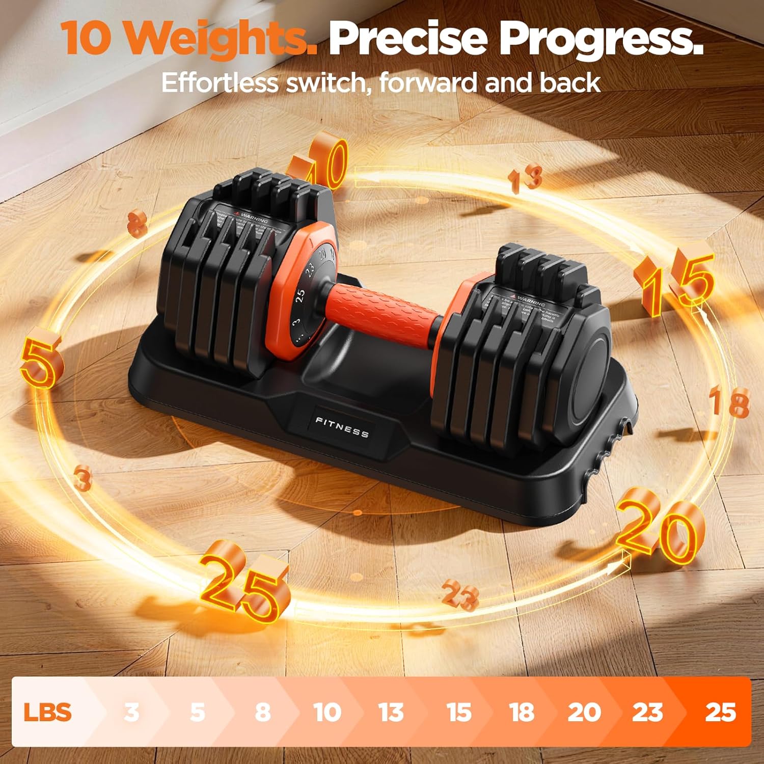 2026 FDB2 Updated Adjustable Dumbbell Set of 2, 110lbs/50lbs Weights Dumbbell Set with Storage Box, 25lbs/55lbs Adjustable Weights with Anti-slip Silicone Grip, Weight Set For Home Gym Suit both Men and Women - Image 3