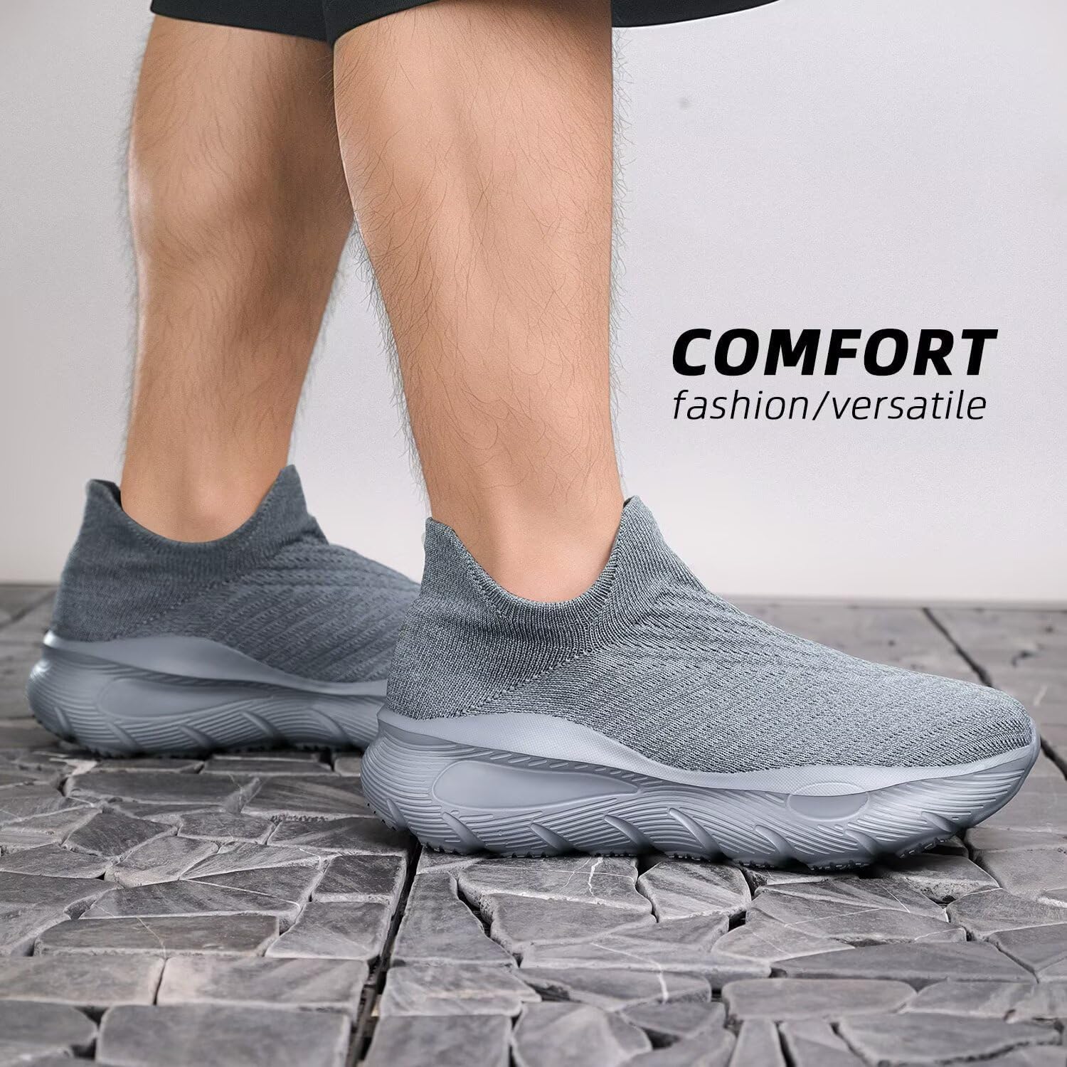 Men's Slip On Walking Shoes Running Comfortable Tennis Breathable Lightweight Non Slip Athletic Gym Workout Casual Fashion Sneaker - Image 2