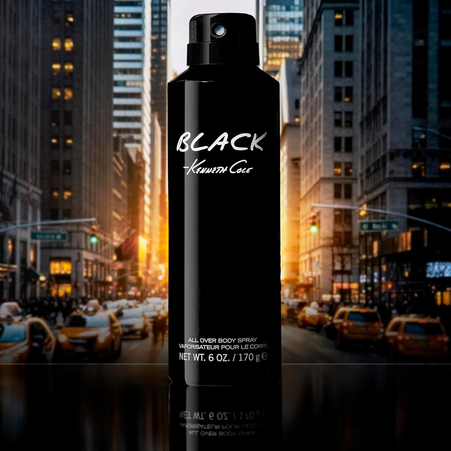 Kenneth Cole Black All Over Body Spray for Men, Aromatic Woody Fragrance, Notes of Watermint, Mandarin, Cedar, and Musk, Long-Lasting Cologne, 6.0 Fl. Oz - Image 3