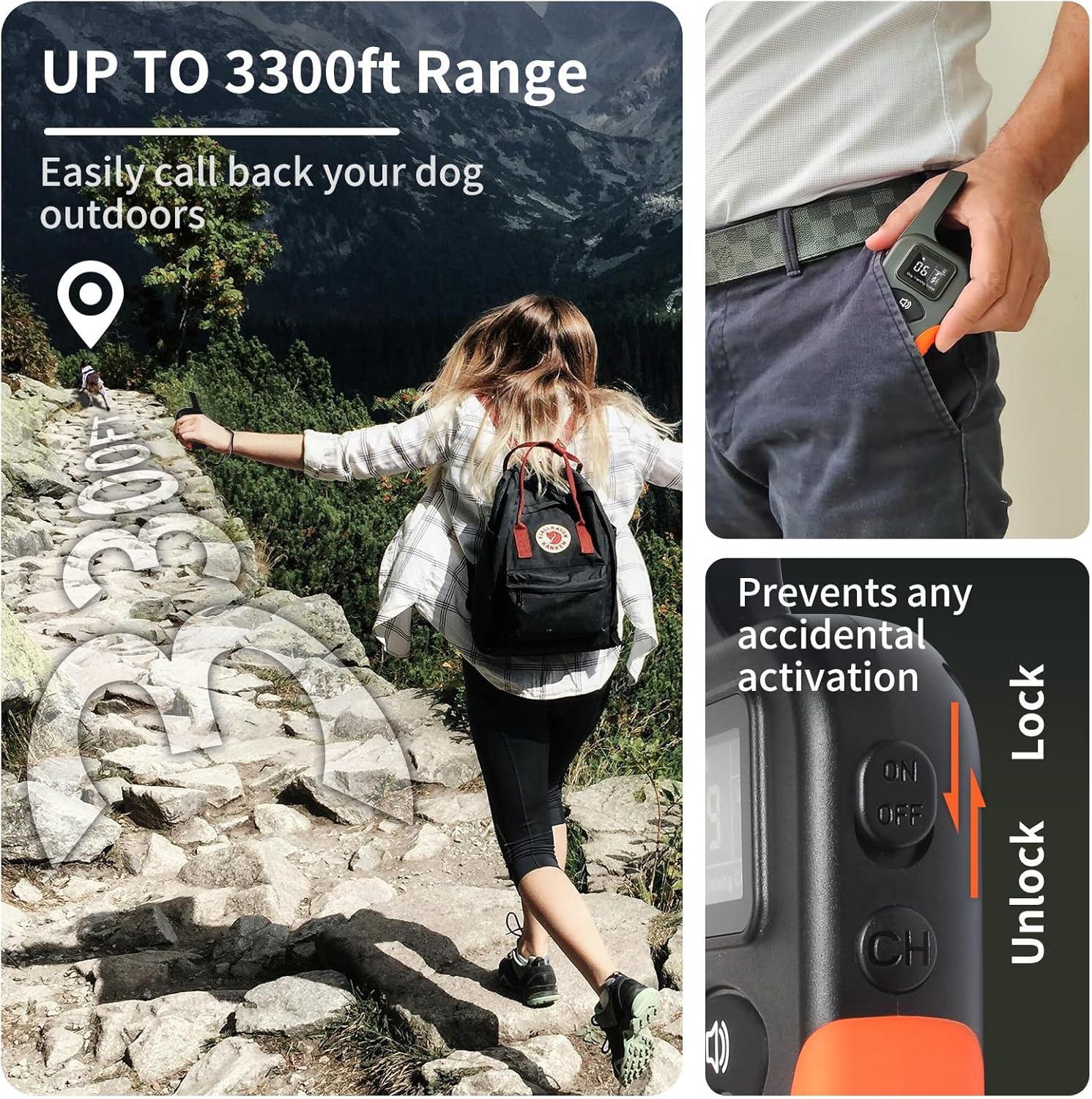 No Shock Dog Training Collar with Remote 3300ft Range, Strong Vibrating Dog Collar Beep and Vibrate Only, Waterproof & Rechargeable Vibration Collar for Small Medium Large Dogs - No Prongs - Image 4