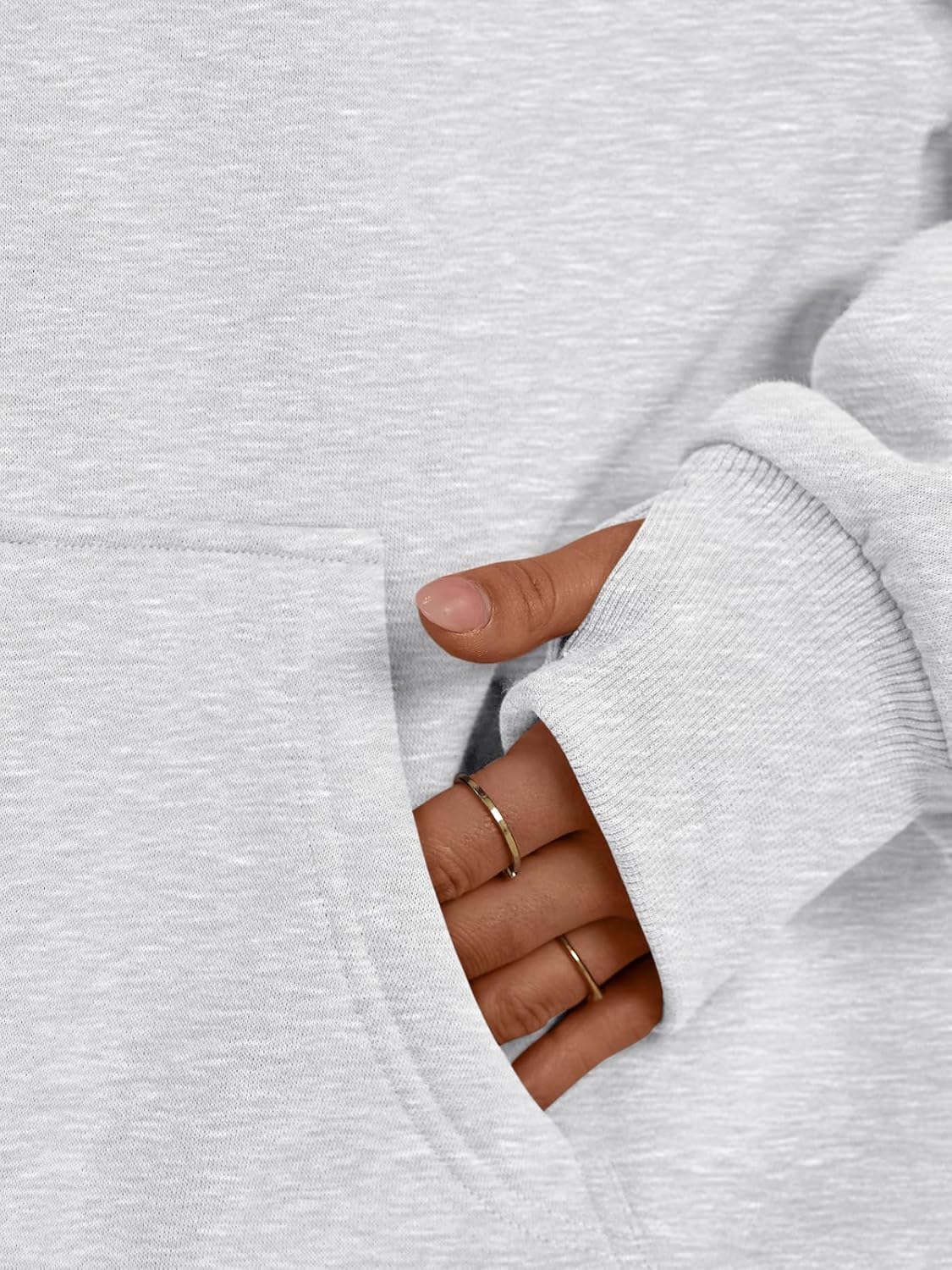 Trendy Queen Womens Oversized V Neck Hoodies with Thumb Hole Pullover Sweatshirts Y2k Clothes Fall Fashion Outfits 2026 - Image 5