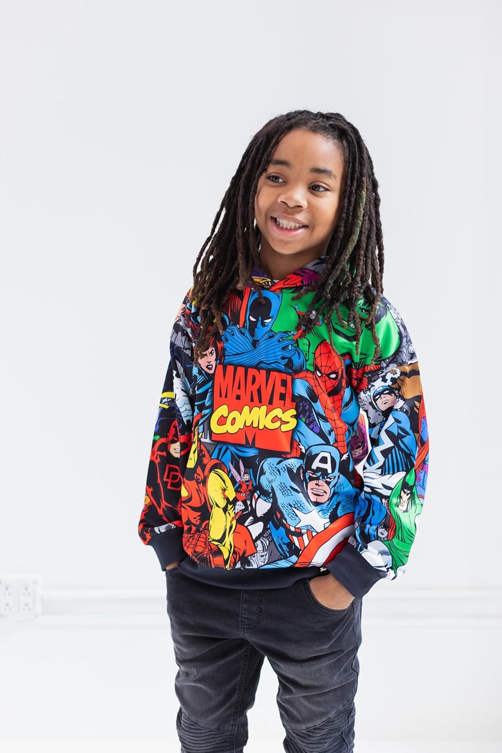 Marvel Avengers Fleece Pullover Hoodie Toddler to Big Kid Sizes (2T - 18-20) - Image 2