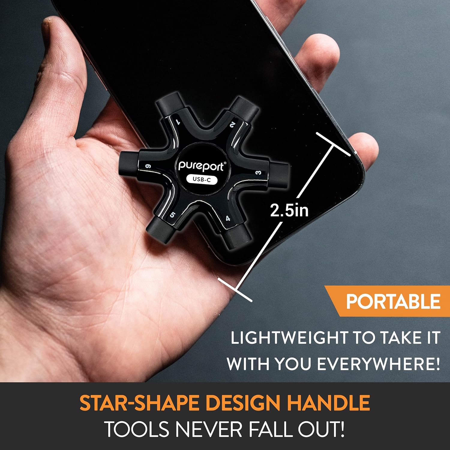PurePort USB-C Multi-Tool Phone Cleaning Kit | Clean Repair & Restore Cell Phone Tablet & Laptop USB C Ports & Cables | Fix Unreliable & Bad Connections | Extend The Life of Your Tech Devices (Black) - Image 6