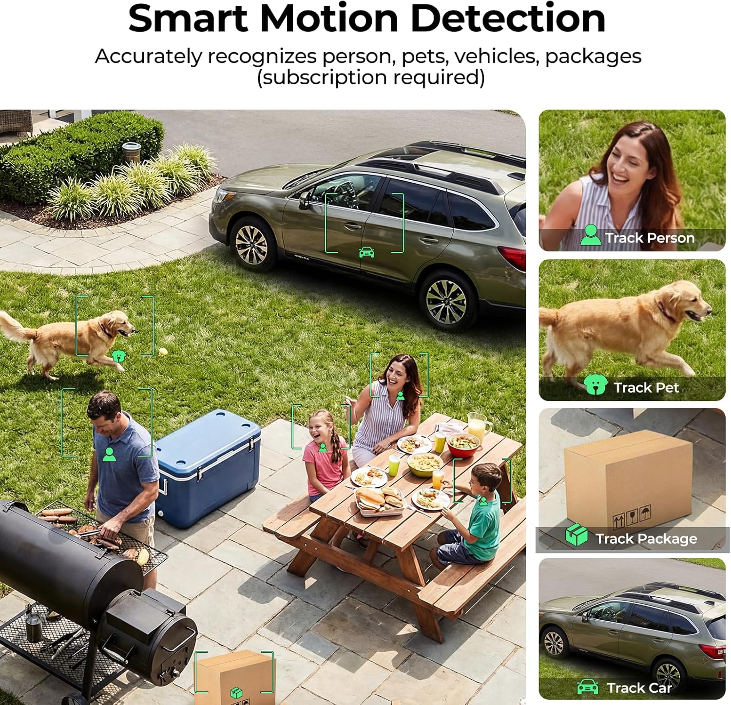 Security Cameras Wireless Outdoor 2K Solar Powered WiFi Cameras for Home Security,AI Motion Detection,Siren Alarm,Spotlight Color Night Vision,2-Way Audio,SD/Cloud Storage - Image 6