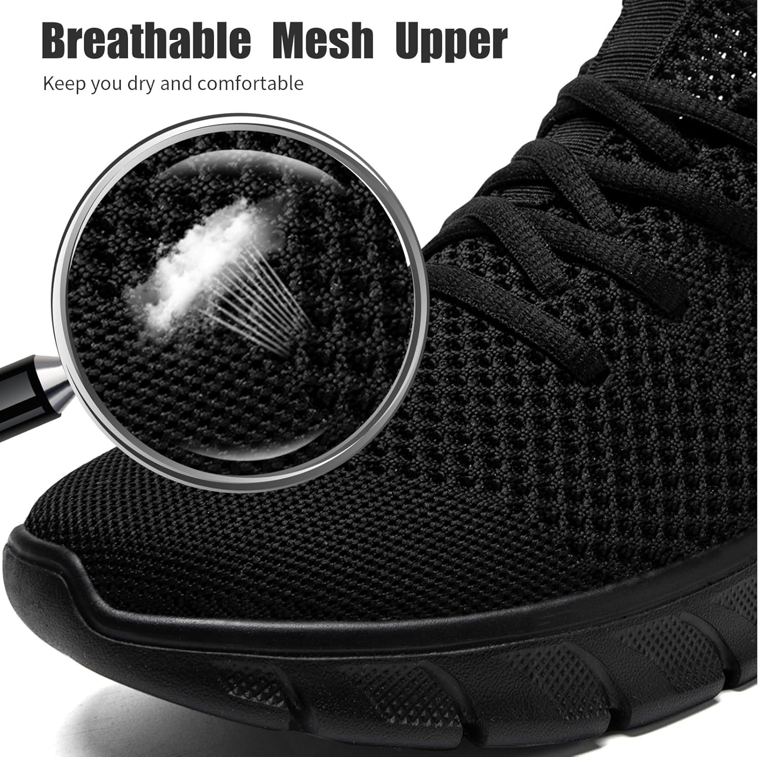 Mens Running Shoes Slip On Tennis Walking Sneakers Workout Athletic Lightweight Casual Sport Shoes - Image 4