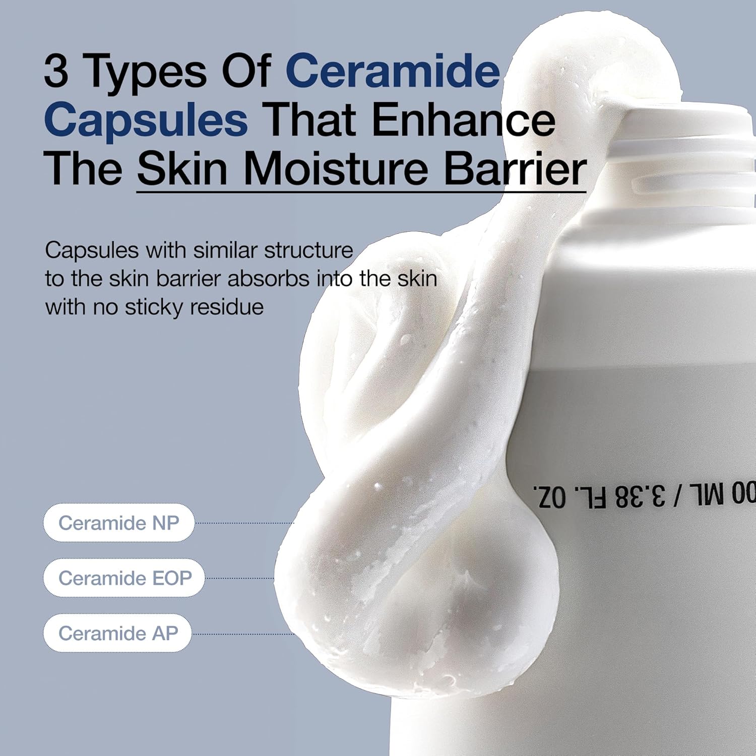 ANUA 3 Ceramide Panthenol Moisture Barrier Cream, Hydrating Daily Face Moisturizer for All Skin Types, Soothing, Non Comedogenic, with Centella for Skin Barrier, Korean Skincare, 3.38 fl oz. - Image 4