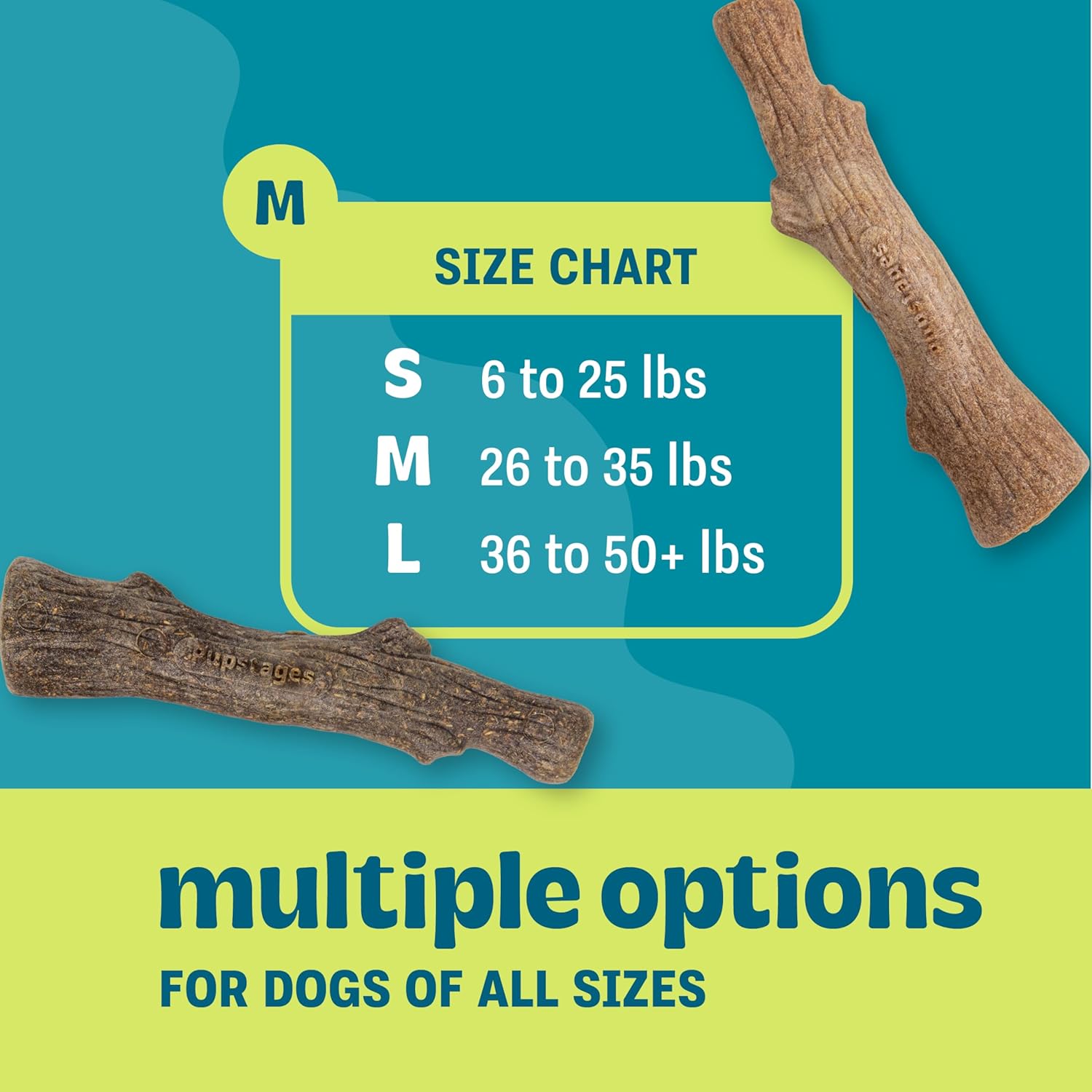 Pupstages Dogwood Calming Dog Chew Toy – Real-Wood Blend, Moderate Chewers, Medium, 7.5", 2-Pack (Natural & Hemp Flavors) - Image 5