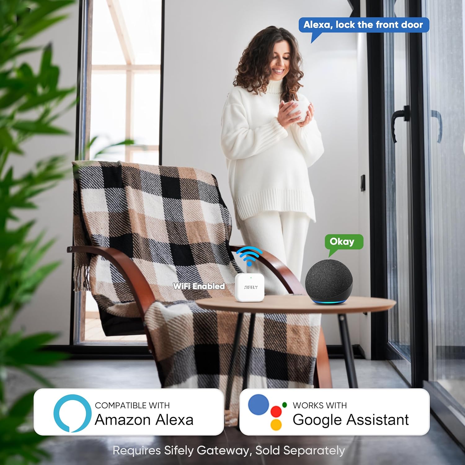Fingerprint Smart Door Lock with Handle & Keypad – No More Lost Keys, Keyless Entry & Remote Access for Home, Kids, Airbnb & Rental Property, DIY Install, Alexa & Google Compatible - Image 5