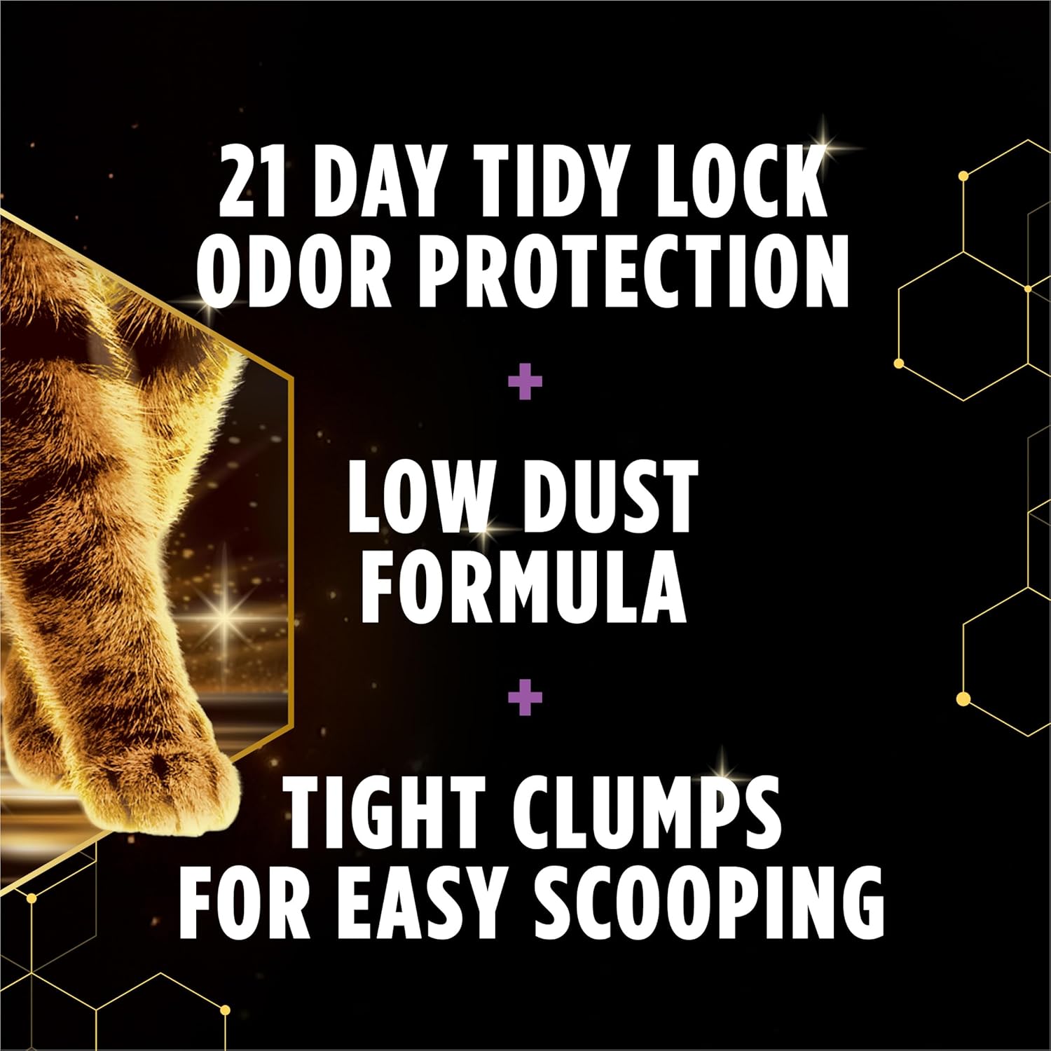 Purina Tidy Cats Performance Plus Tidy Feet Scented Low Tracking Cat Litter, Clumping, Multi-Cat Odor Control Kitty Litter with Clean Linen Scent - 22 lb. Box - Image 5