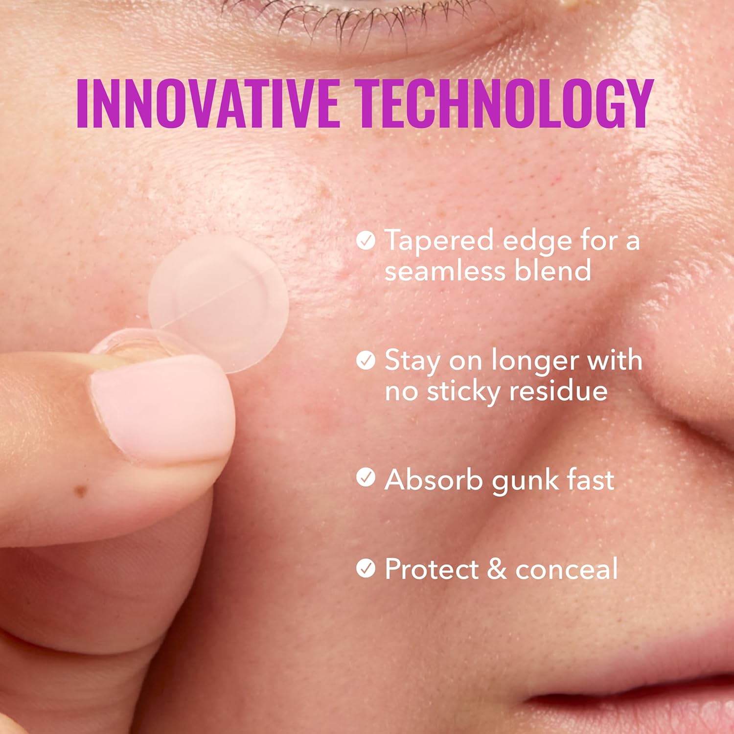 Good Molecules Pimple Patches for Face, 60 Pack – Ultra-Thin Hydrocolloid Acne & Zit Patches, Invisible Under Makeup, Clinically Tested Acne Spot Treatment - Image 6