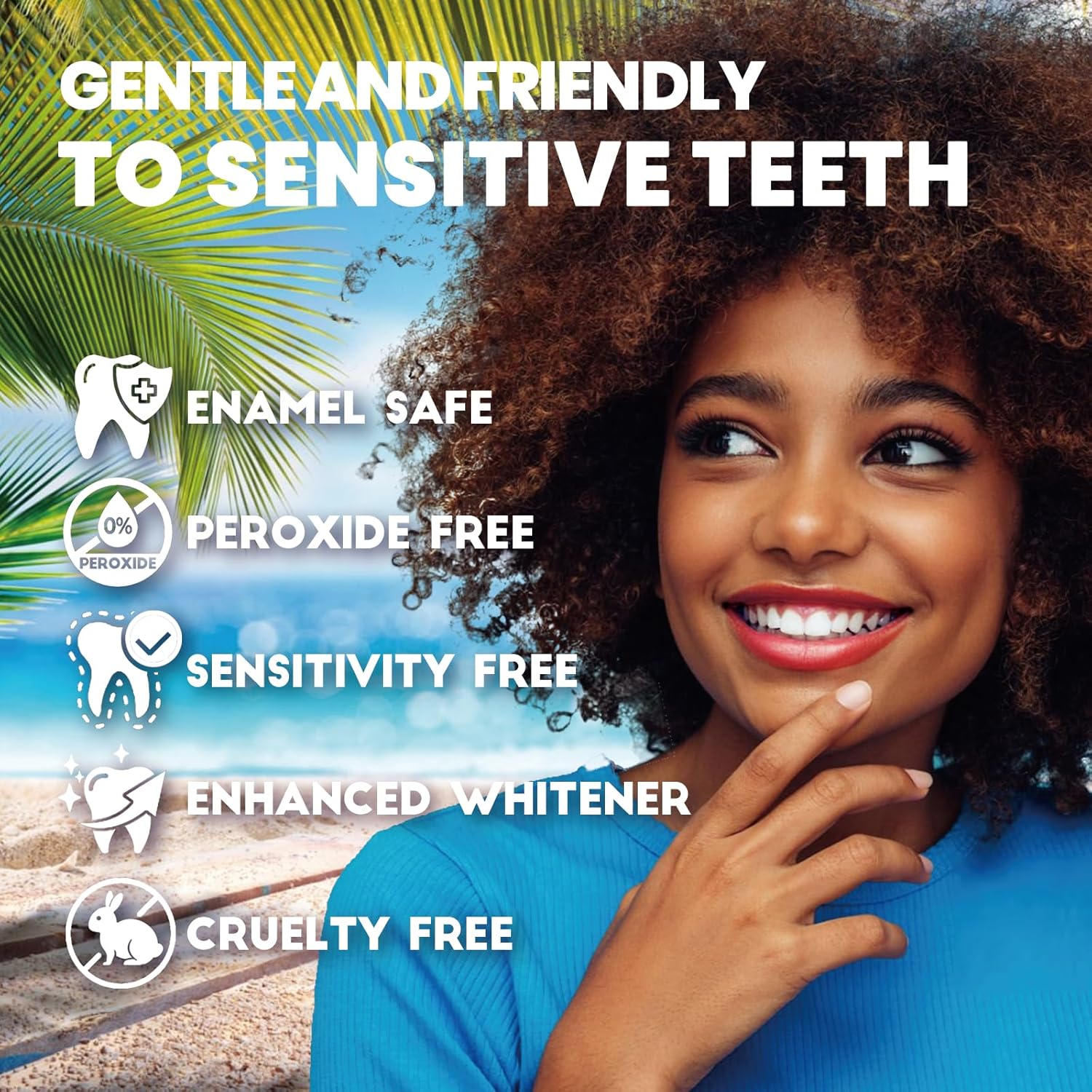 Professional Whitening Strips for Sensitive Teeth:Hydrogen Peroxide-Free Treatments - Effective & Gentle Dental Whitener (42 Count (Pack of 1), Mint) - Image 2