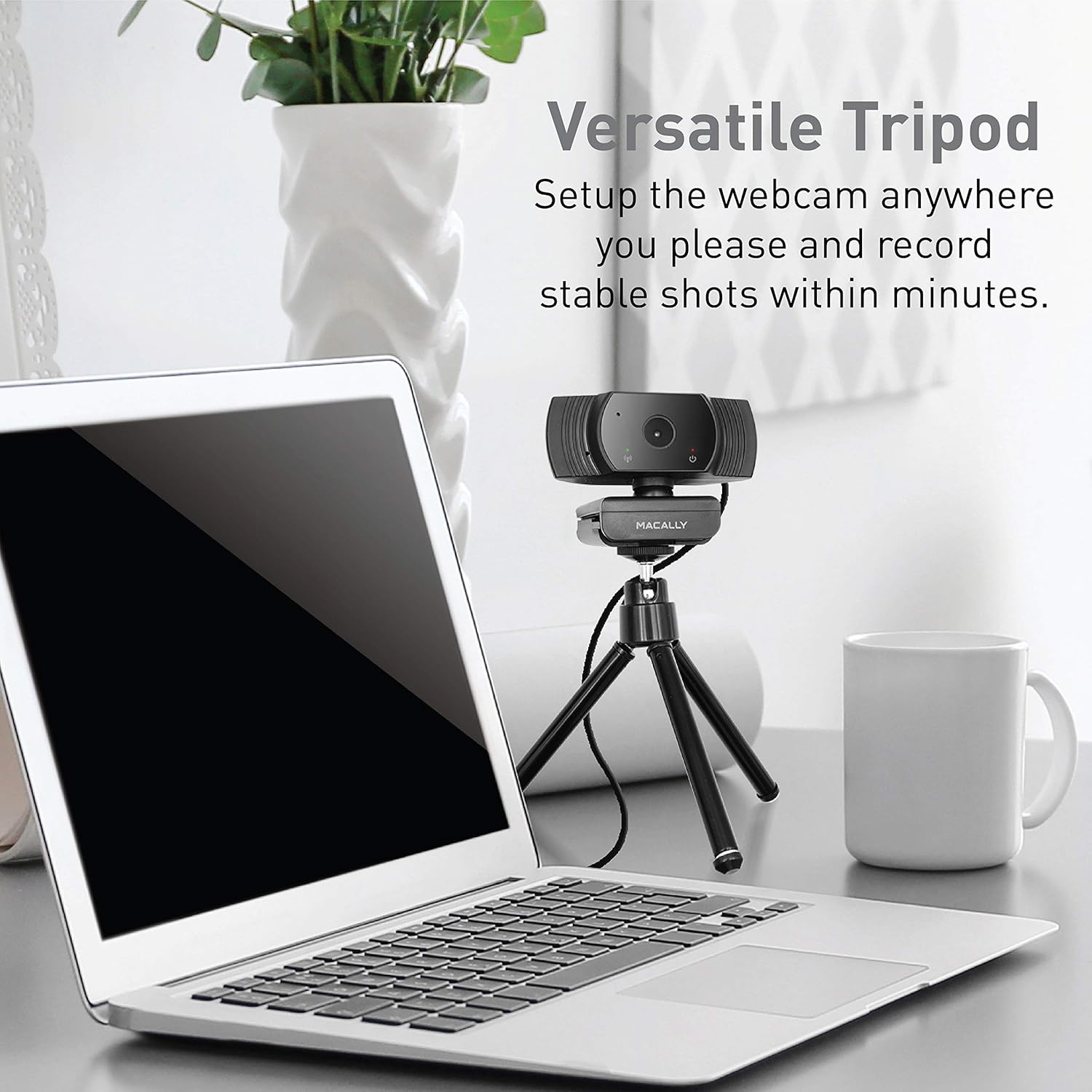 Macally 1080P Webcam with Microphone - Stay Connected Virtually - 120° Wide Angle HD 30FPS USB Computer Camera for Desktop - Web Cam for Streaming, Meetings, Skype, Zoom, PC, Laptop, Mac, Face Time - Image 7