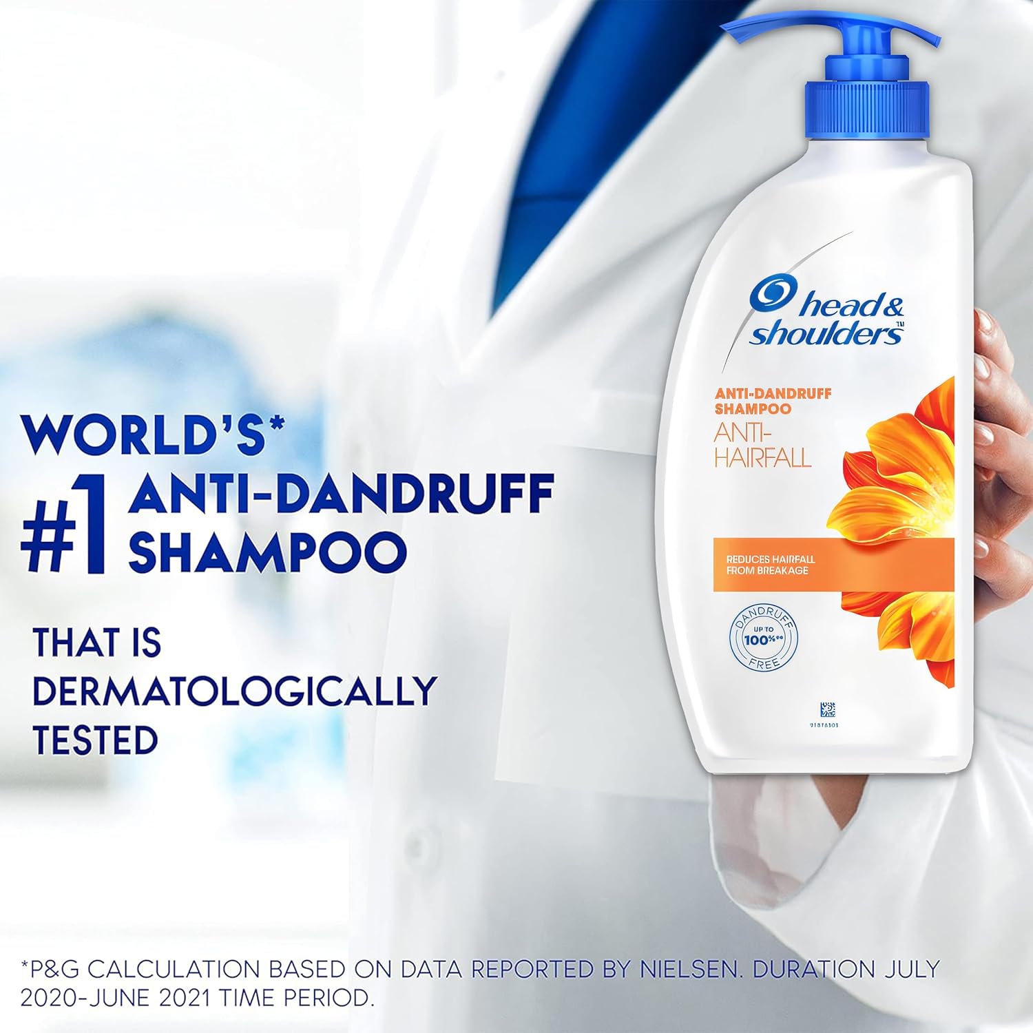 Head & Shoulders Anti Hair fall Shampoo, 2 Pack Anti Dandruff Shampoo, Relieves Dry Scalp and Repairs Damage, Fresh Scent, 22 oz Pump Bottles - Image 7