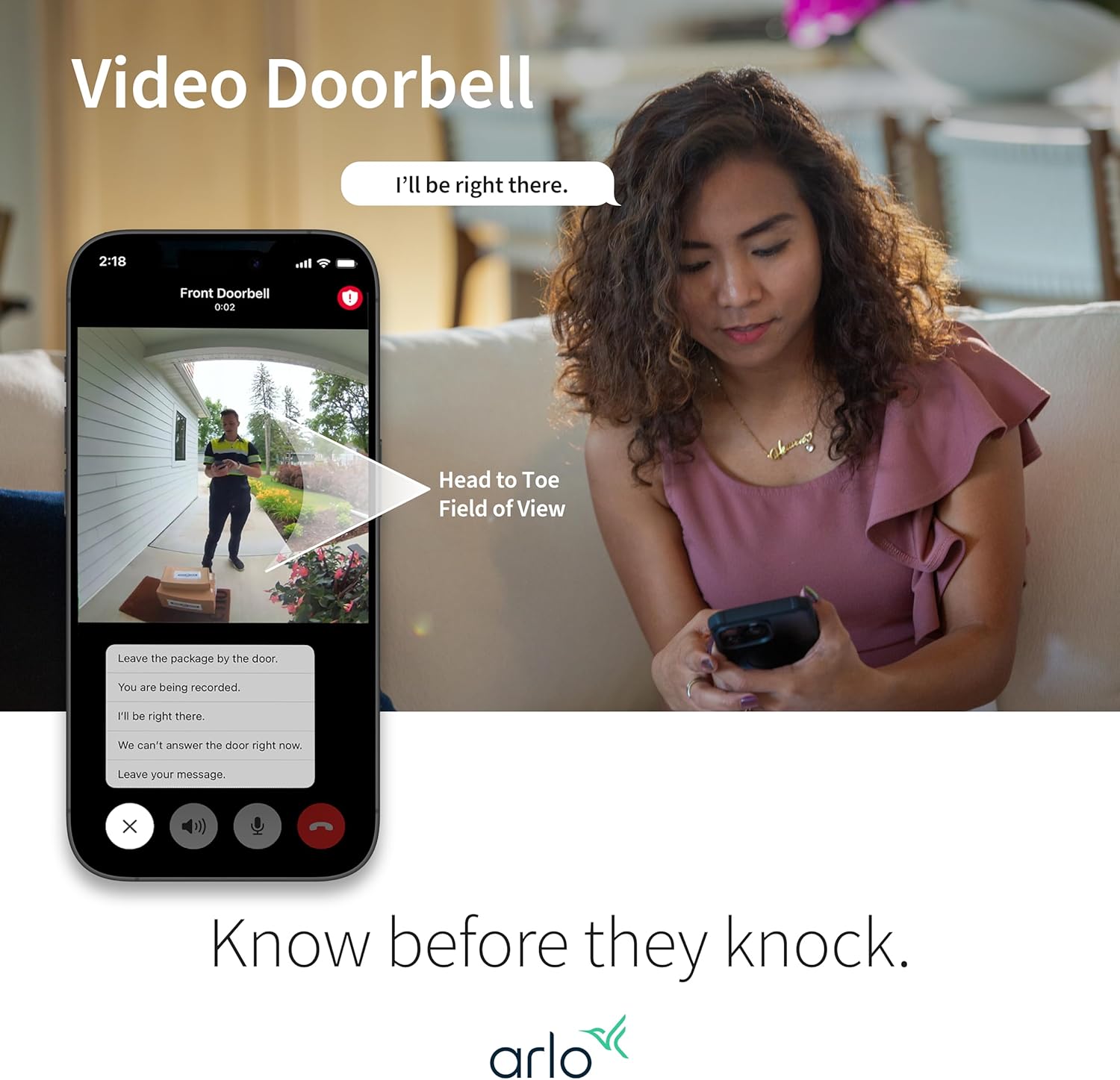 Arlo Video Doorbell 2K (2nd Gen, Latest Release), Wireless or Wired Option, 2-Way Audio, Night Vision, Head to Toe Video View, Package Detection, Person & Vehicle Recognition, 1-Month Secure Plan - Image 7