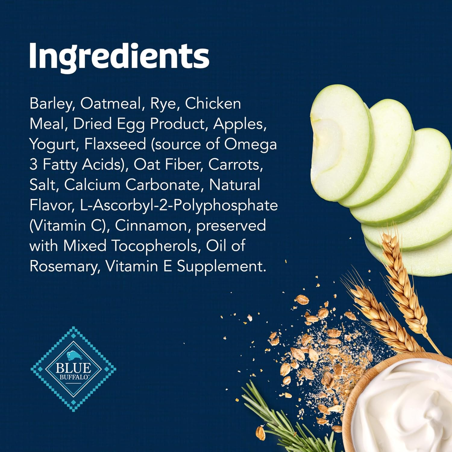 Blue Buffalo Health Bars Mini Crunchy Dog Biscuits, Oven-Baked with Natural Ingredients, Apples & Yogurt, 16-oz Bag - Image 5