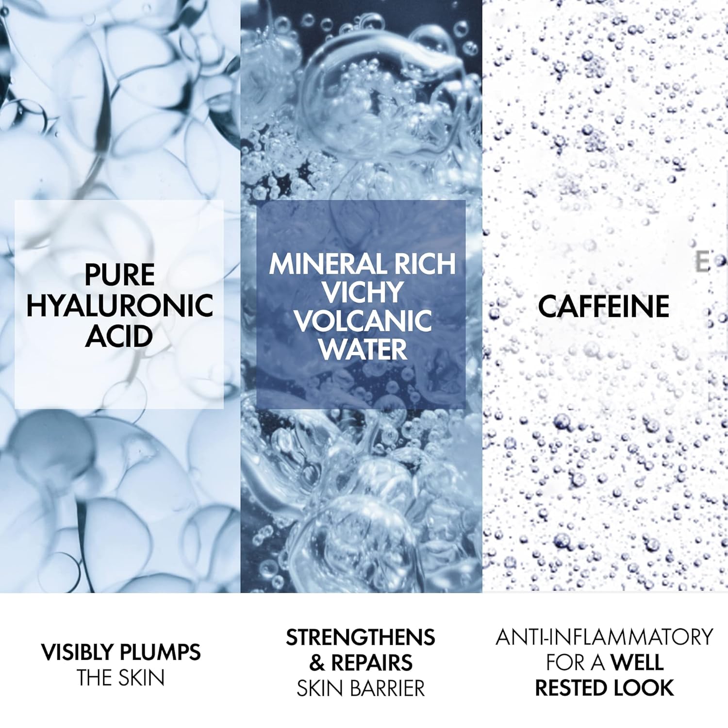 Vichy Mineral 89 Eye Serum, Hyaluronic Acid and Caffeine Cream, Under Eye Cream For Dark Circles, Hydrating & Puffiness Reducer, Opthalmologist Tested - Image 3