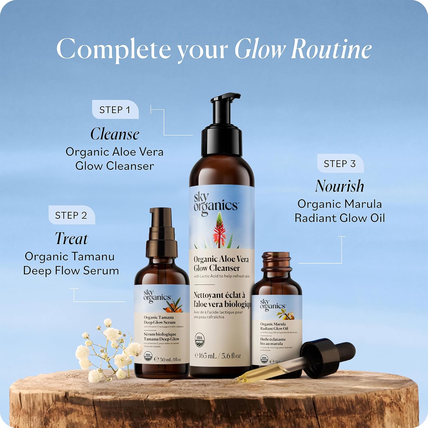 Sky Organics - Organic Aloe Vera Glow Cleanser (5.6 fl oz/166 mL) Face Wash - Lactic Acid - Refines & Brightens - Consumer Tested Results - USDA Certified Organic - Vegan, Cruelty Free, Skin Care - Image 8