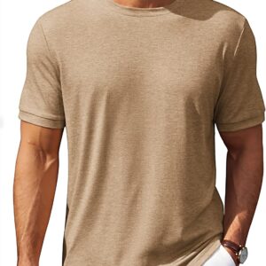 COOFANDY Mens T-Shirts Summer Crew Neck Casual T Shirts Plain Short Sleeve Shirts Basic Tees