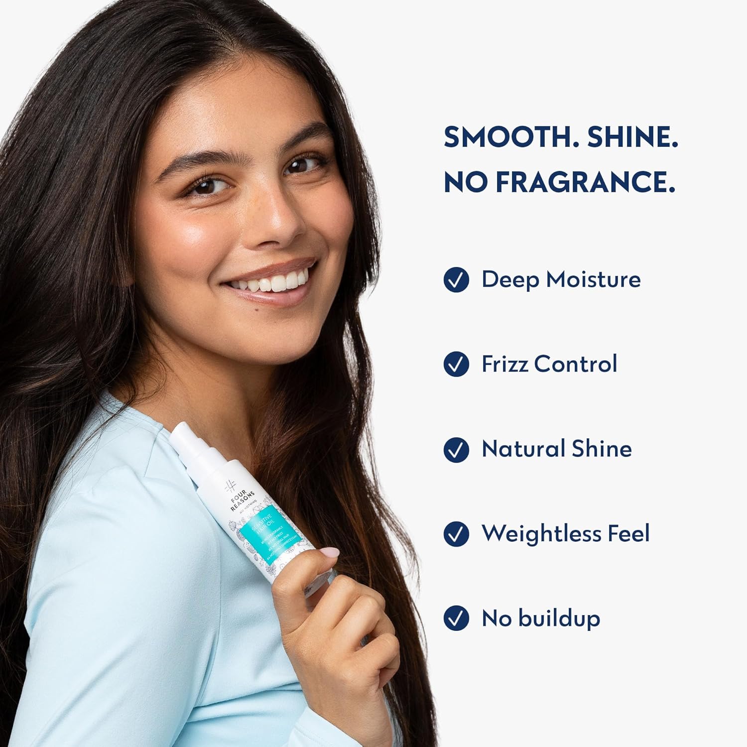 No nothing Hair Oil for Frizzy Hair, Lightweight Anti Frizz Hair Serum for Dry Hair, Frizz Control, Shine and Smoothing, Fragrance Free, Vegan and Cruelty Free, 1.7 fl oz - Image 2