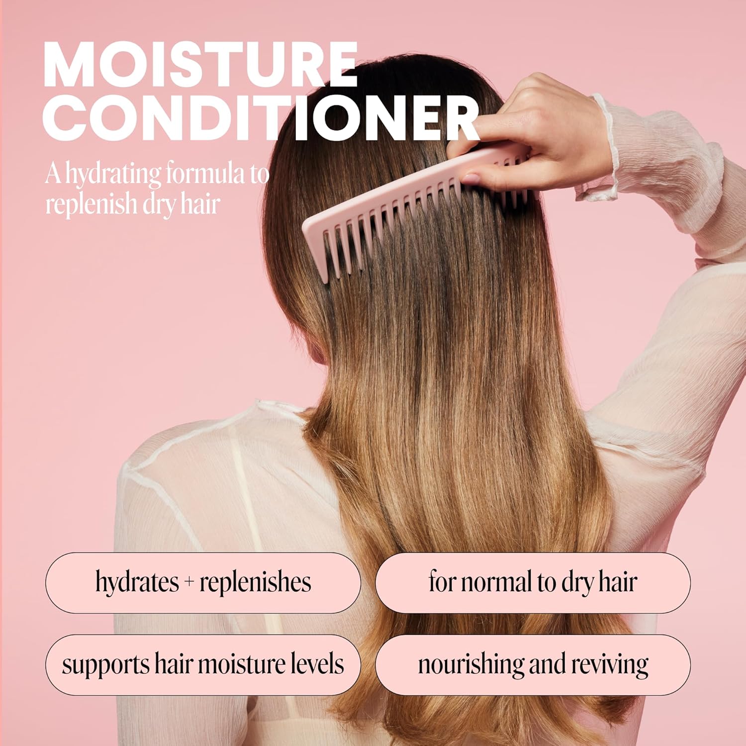 MONDAY HAIRCARE MOISTURE Conditioner with Hyaluronic Acid, Coconut Oil & Shea Butter for Dry & Dull Hair 354 mL - Image 2