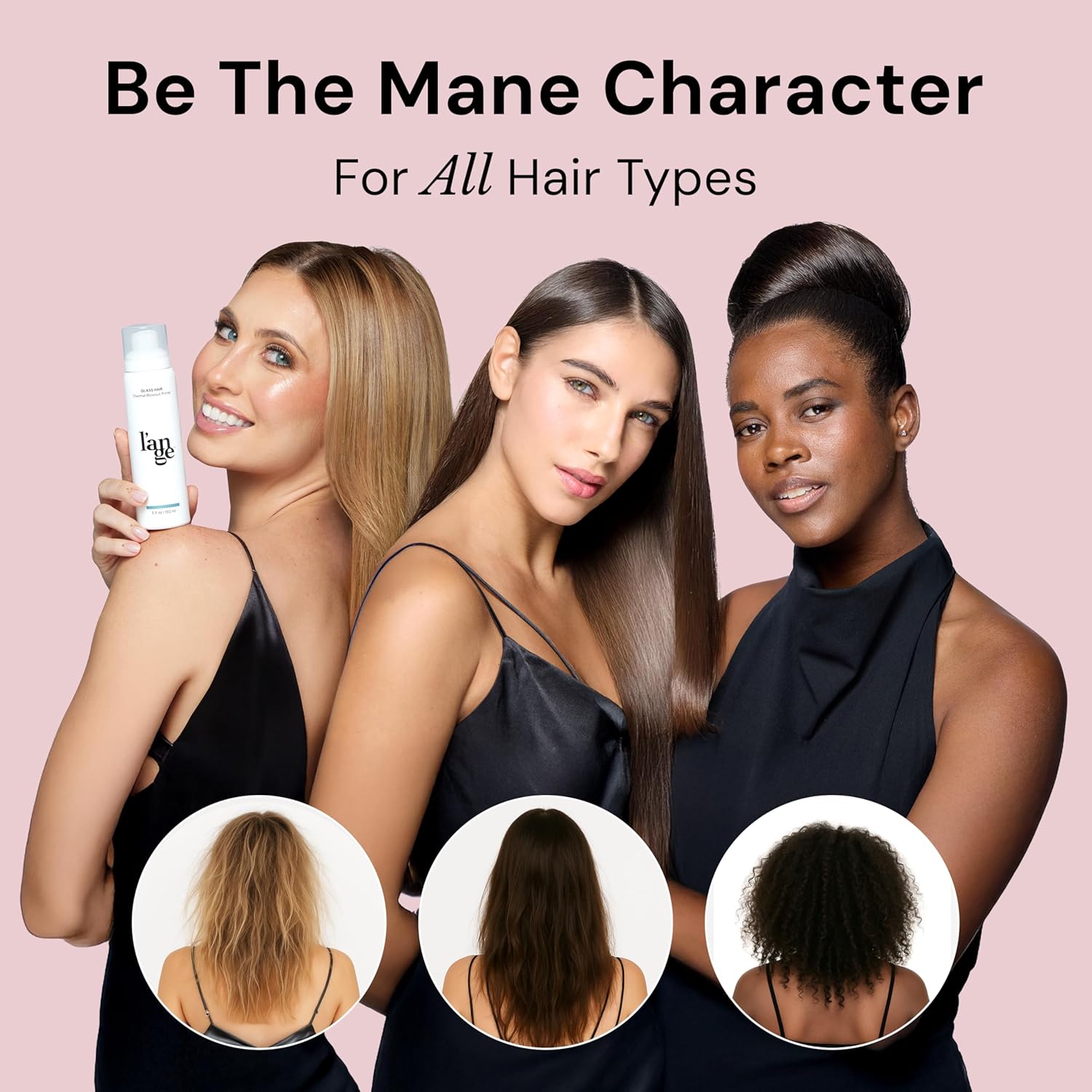 L'ANGE HAIR Glass Hair Heat Protectant Spray | Anti-Frizz Blow Dry Mist | Long Lasting Hold & Shine | Humidity Protection | Thermal Heat Protection Spray | Lightweight Blow Out Primer, 5 fl oz Bottle - Image 2