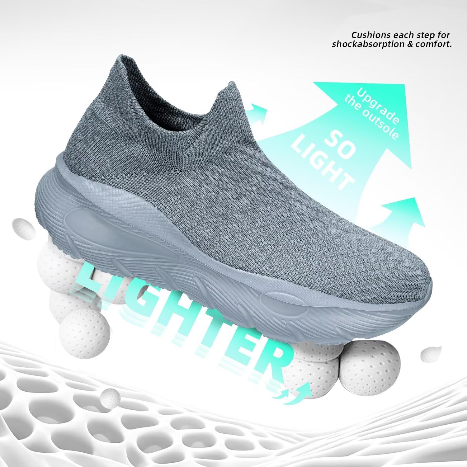 Men's Slip On Walking Shoes Running Comfortable Tennis Breathable Lightweight Non Slip Athletic Gym Workout Casual Fashion Sneaker - Image 5