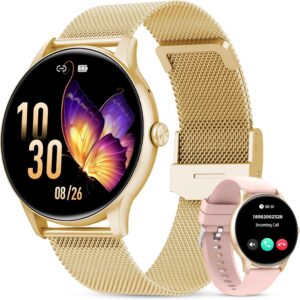 Smart Watches for Women, 1.39″ HD Health Fitness Tracker with Bluetooth Calling (Answer/Make Calls), 120+ Sports Modes, Timer, IP68 Waterproof Watch for Android/iPhone